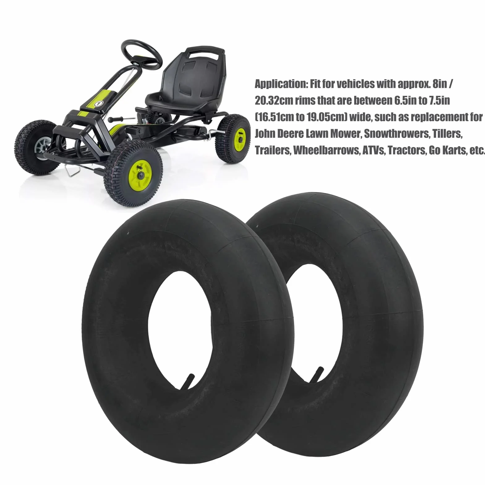 Aramox Dętka 16X6.50-8.0 TR13 Prosty Trzpień Zaworu Gumowa Zamiennik do Kosiarki Go Kart