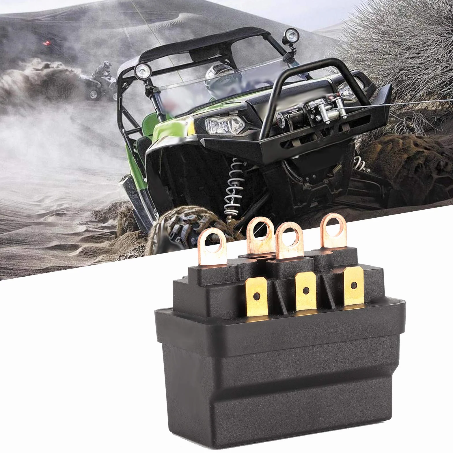 Przekaźnik Wciągarki, Stycznik Przekaźnika Elektromagnetycznego Wciągarki 12 V 120A, Uniwersalny Przekaźnik Elektromagnetyczny do Pojazdów ATV UTV 4X4