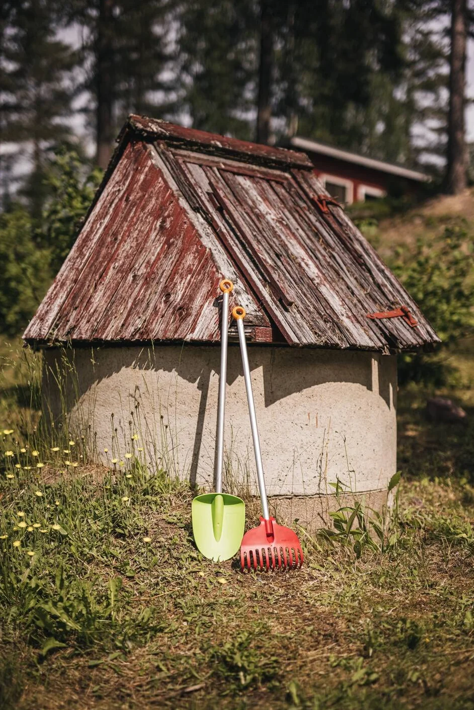 Fiskars Szpadel dziecięcy, Długość: 91 cm, Ostrze z tworzywa/ aluminiowy trzonek, Zielony/ pomarańczowy, MyFirst Fiskars, 1001420