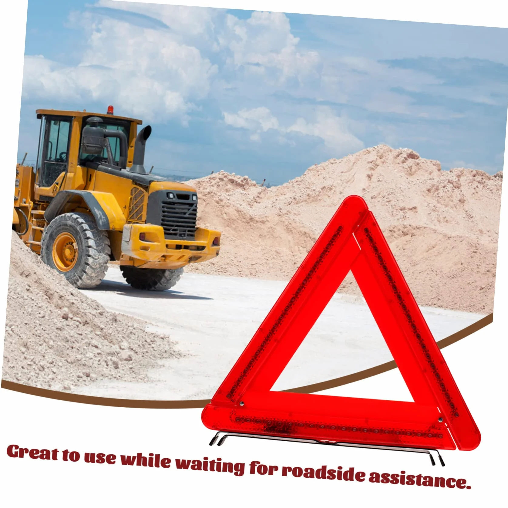 Triangular Emergency Warning Triangle Light with Reflective Material Foldable Roadside Lighting Device