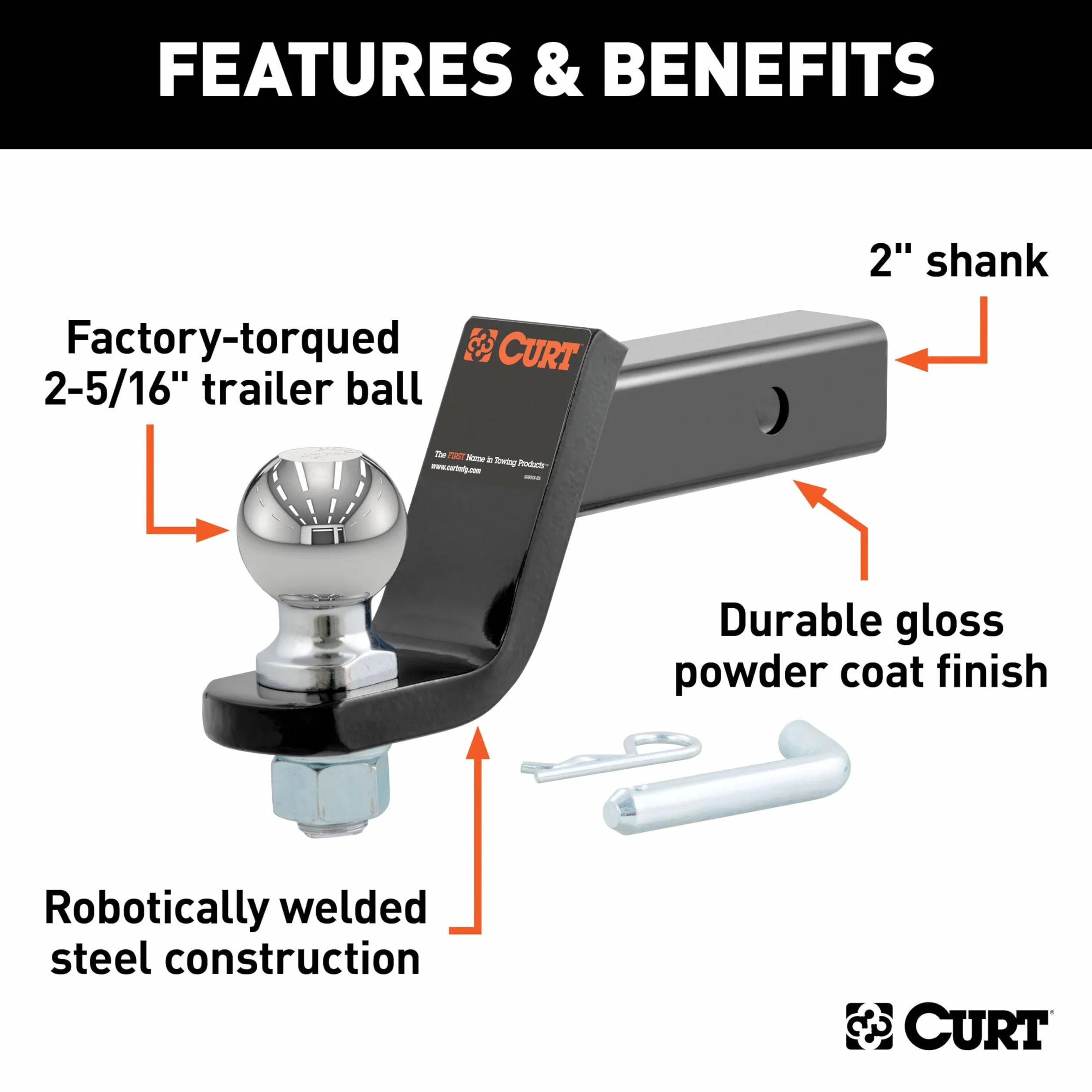 Curt 45042 Loaded Flat Ball