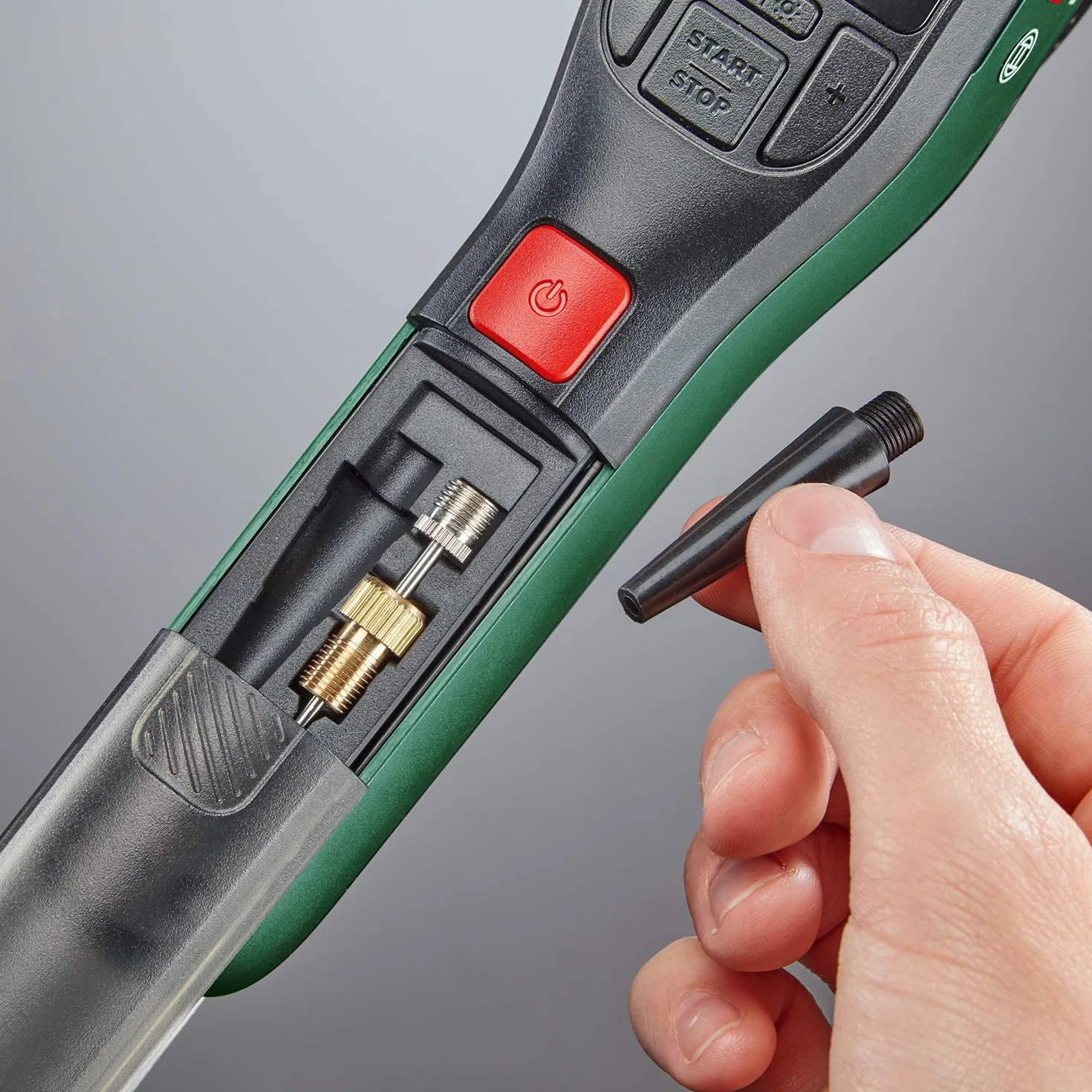 Bosch Home And Garden Elektryczna Pompa Powietrza Mini Kompresor, EasyPump, Akumulator 3,0 Ah, 3,6 V, 150 PSI, 10,3 bar, LED, w Opakowaniu Kartonowym
