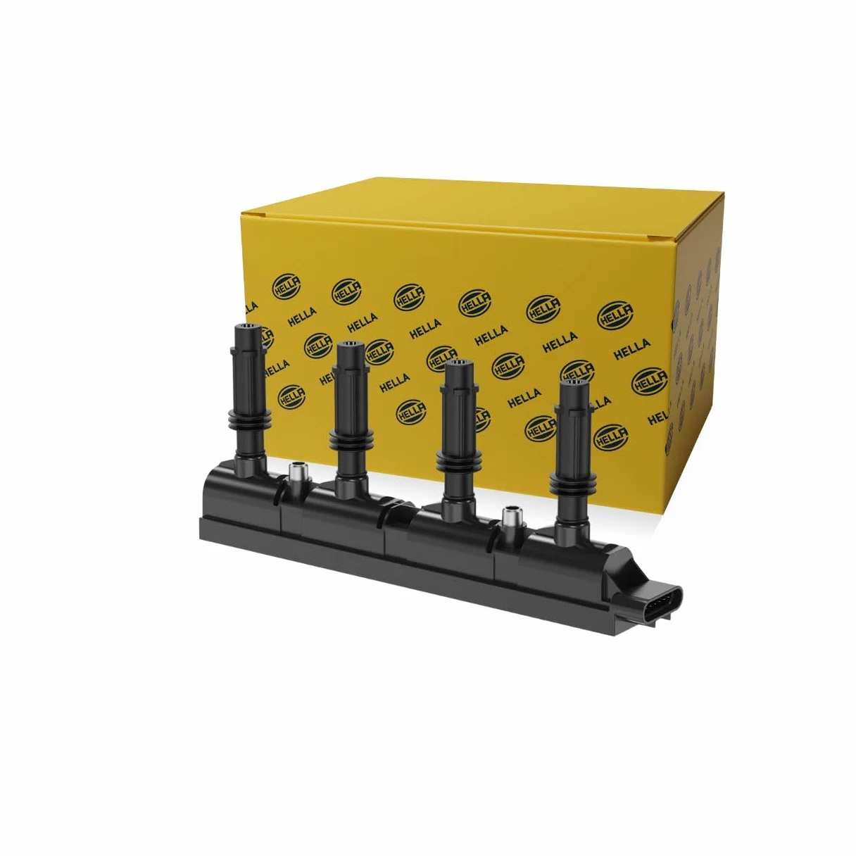 HELLA 5DA 358 000-341 Cewka zapłonowa - 12V - 7-biegunowy - Dwuiskrowa cewka zapłonowa - przykręcany