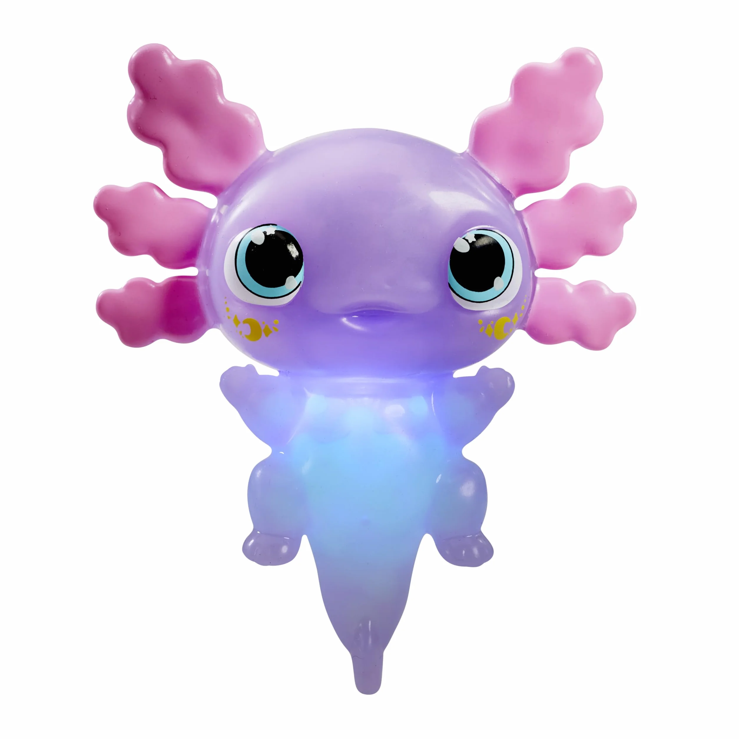 ANIMAGIC - Let's Glo Axolotl Pastel - Świecące elektroniczne zwierzę domowe - Dla dzieci od 4 lat - Wysuwany korpus z fosforyzującymi się perłami wodnymi i UV LED - Unosi się i świeci w wodzie