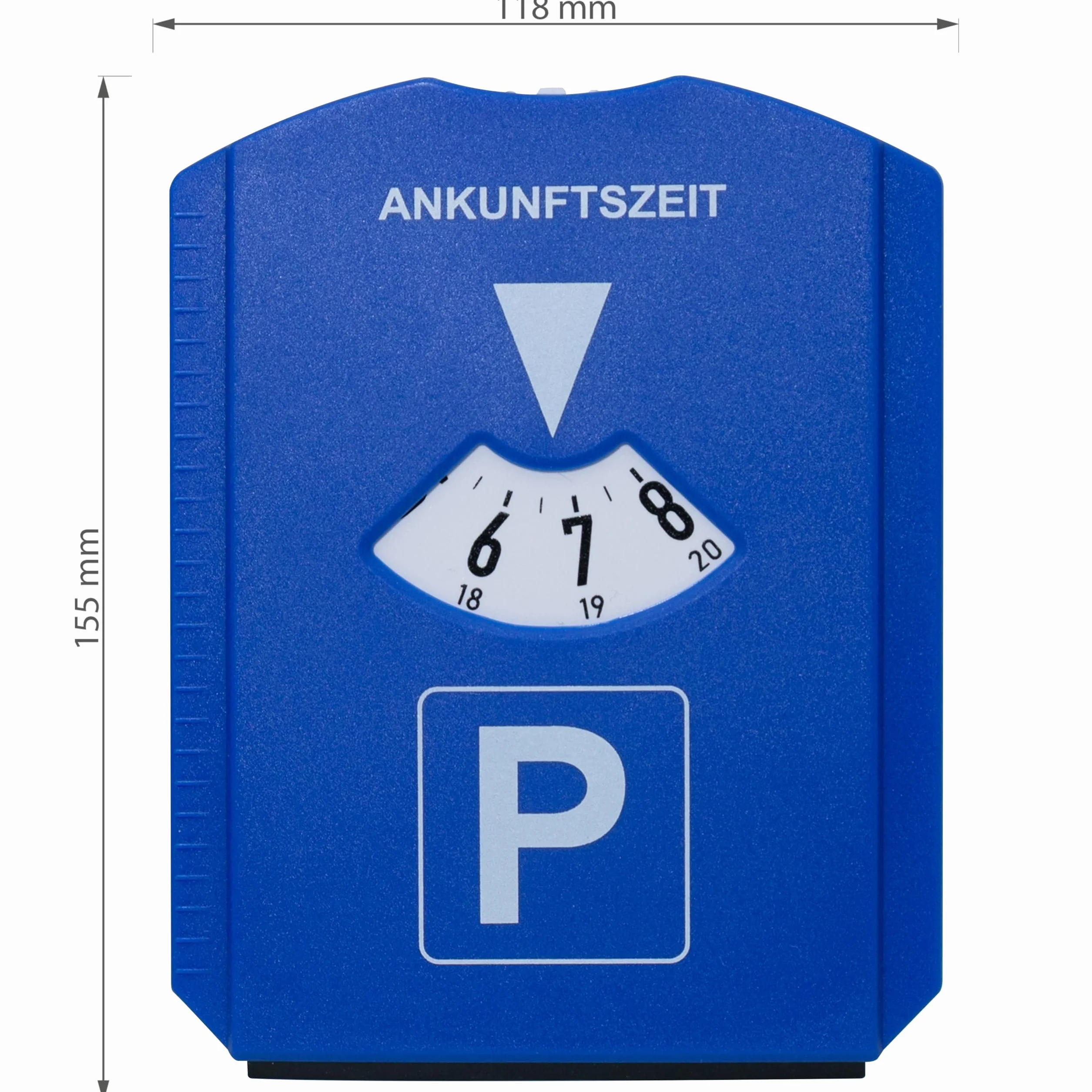 BIGtec Tarcza parkingowa z skrobaczką do lodu, skrobaczka do pisania, miernik profilu opon, żeton do wózków zakupowych, żeton na zakupy, skrobaczka do śniegu, do samochodów osobowych i ciężarowych