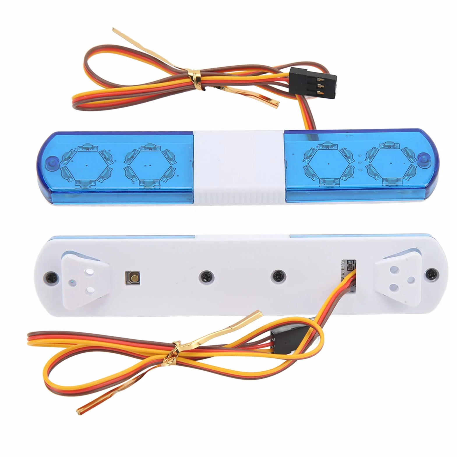 RC Car Alarming Light, RC Model LED Policja Night Light Bar Lampa Błyskowa LED Alarmujące światło dla 1/8 1/10 RC Cars