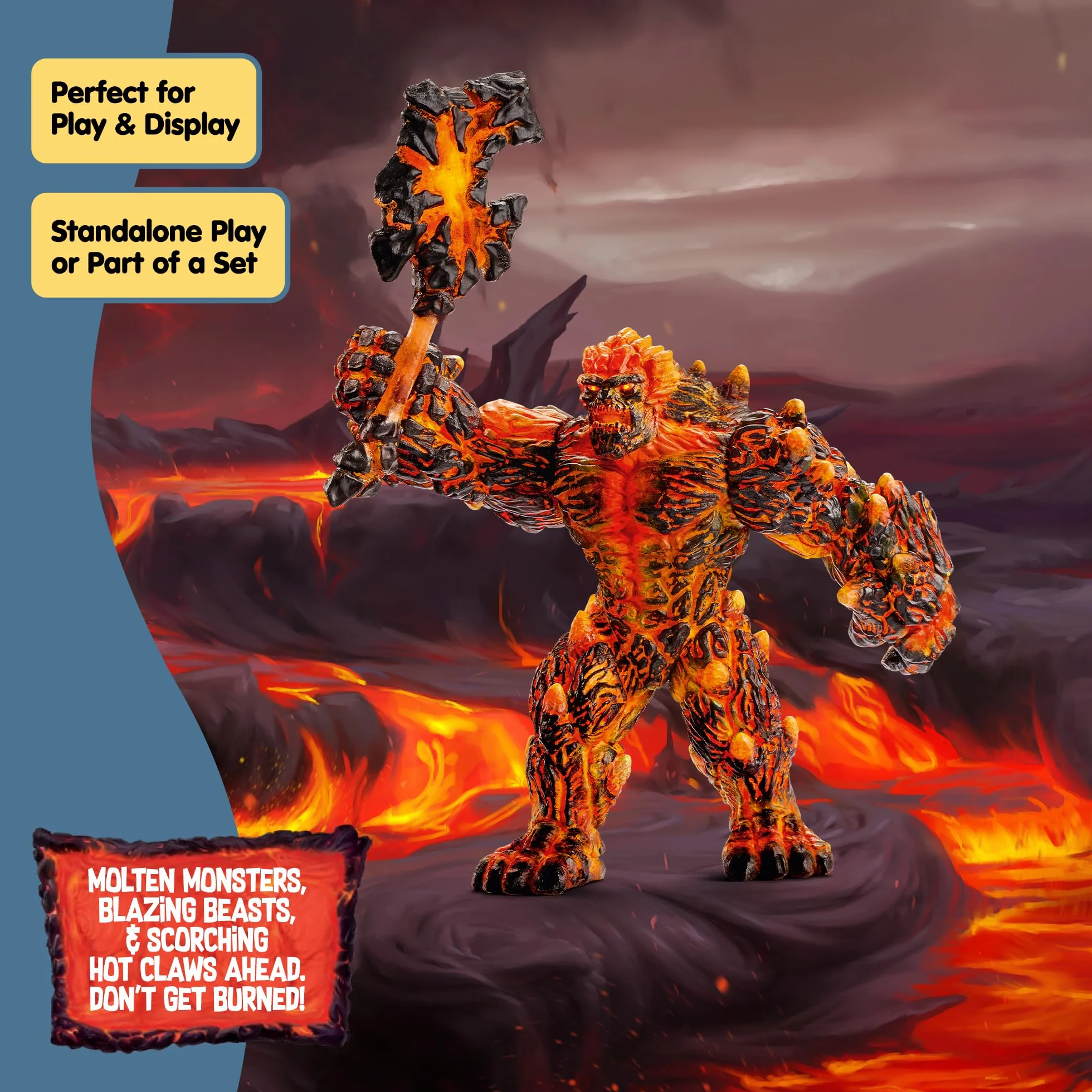Schleich - Lava Golem z bronią - 42447 - Asortyment Eldrador