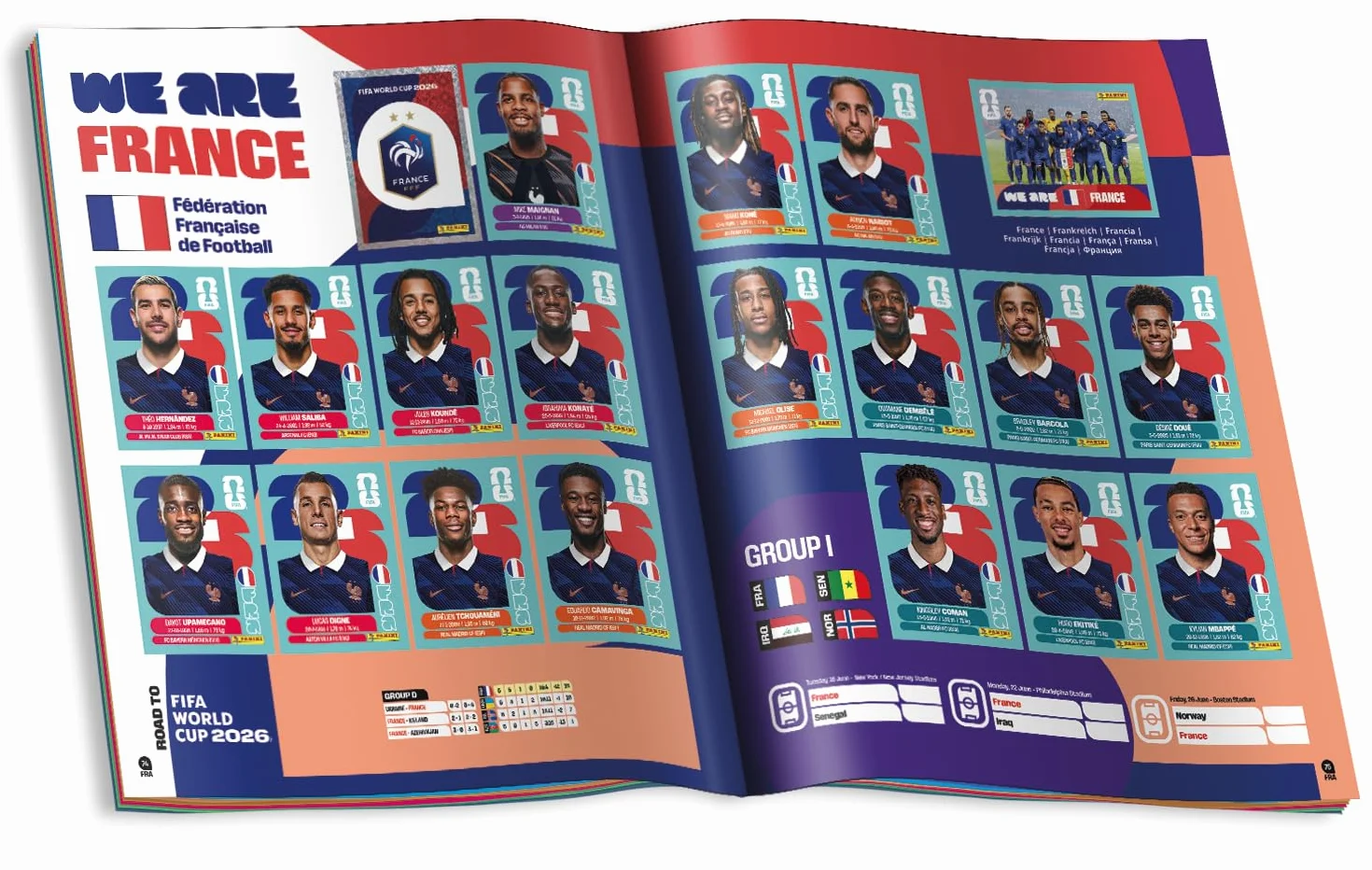 Panini FIFA World Cup 2026 album z naklejkami, wielokolorowy