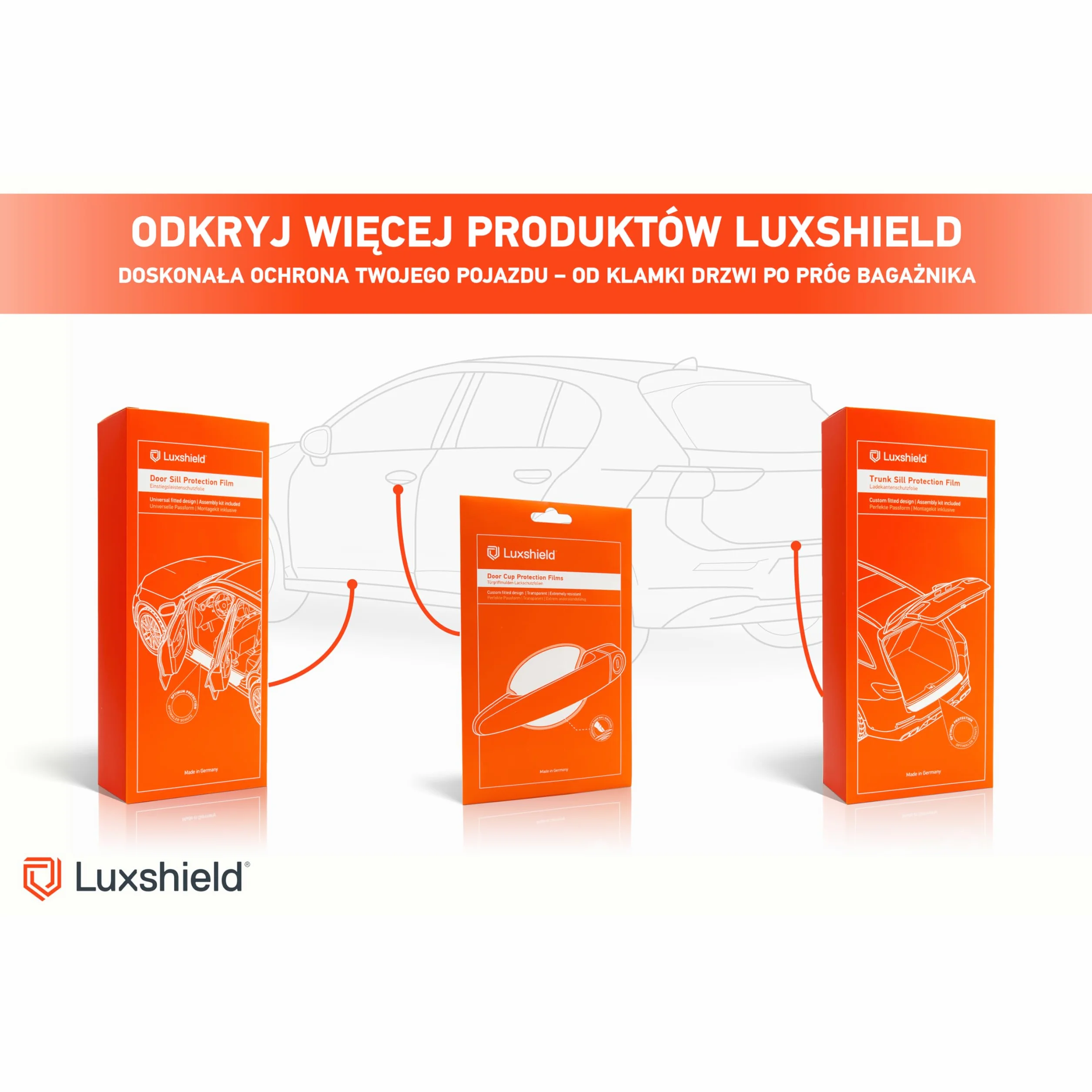Luxshield folia ochronna na klamki Audi Q7 2 (II) 4M 2015-2026 przezroczysta błyszcząca