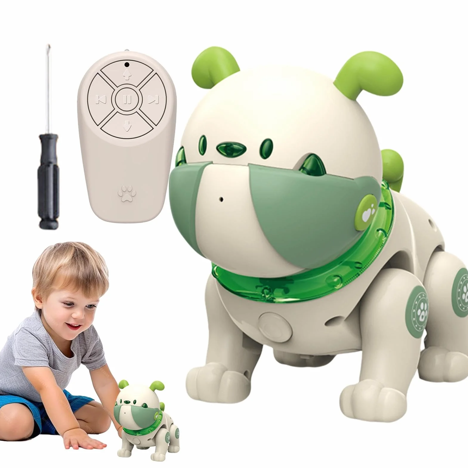 Children Intelligent Robotic Dog, Children Remote Control Robot Toy Dog, Early Learning Toy, Smart Touch Sensing Animals Backyard, Singing Robot Dog, Easy To Use, Portable for Boys Girls