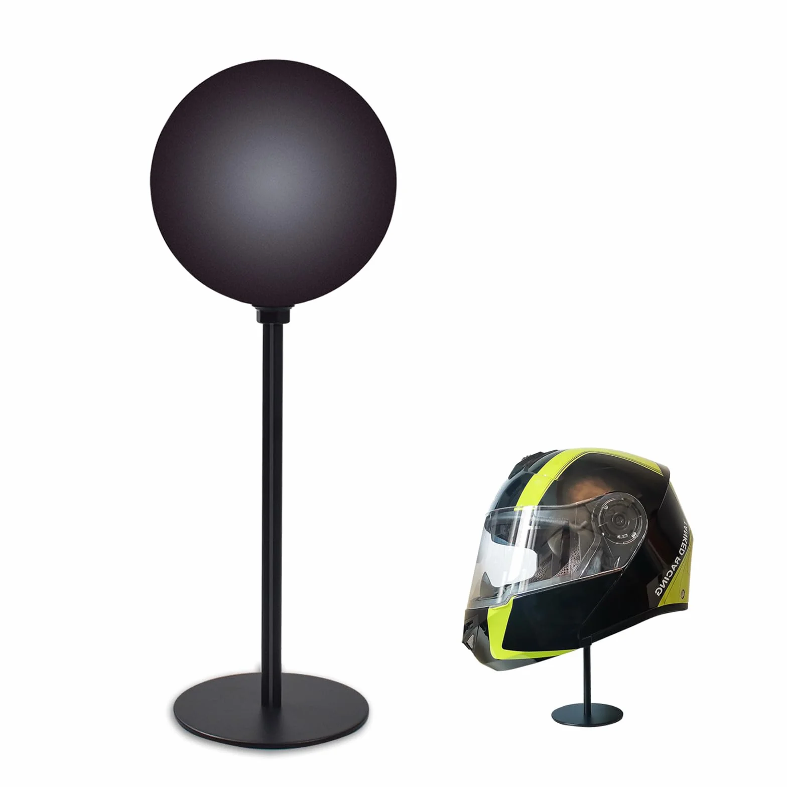 Uchwyt ścienny na kask motocyklowy obrót 180°, czarny