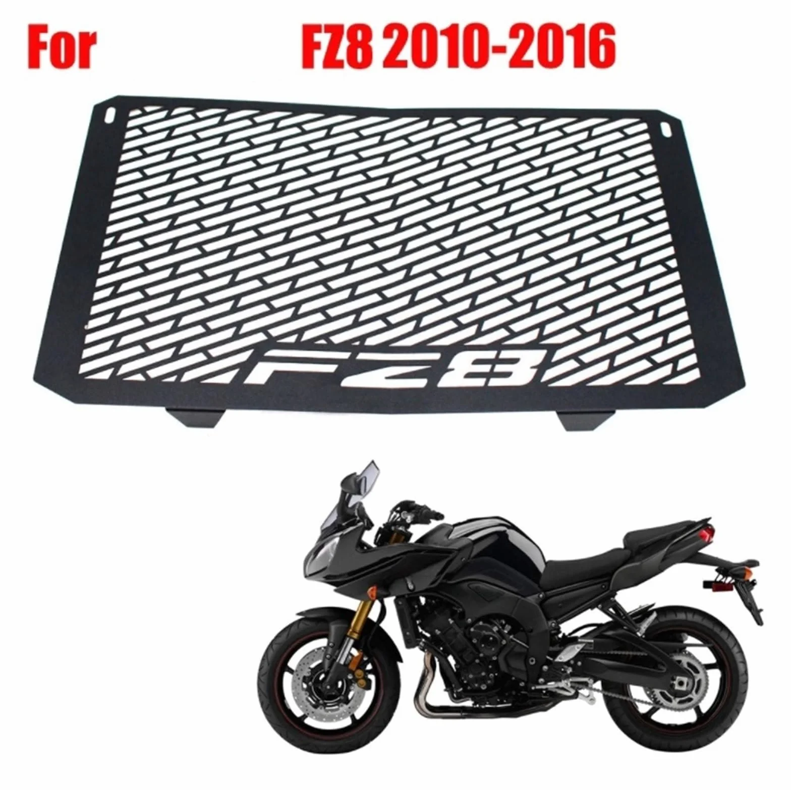 Osłona chłodnicy motocykla Yamaha FZ8 FAZER 2010-2016 Czarna