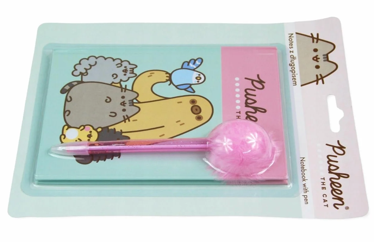 Notes z długopisem z pomponem Pusheen