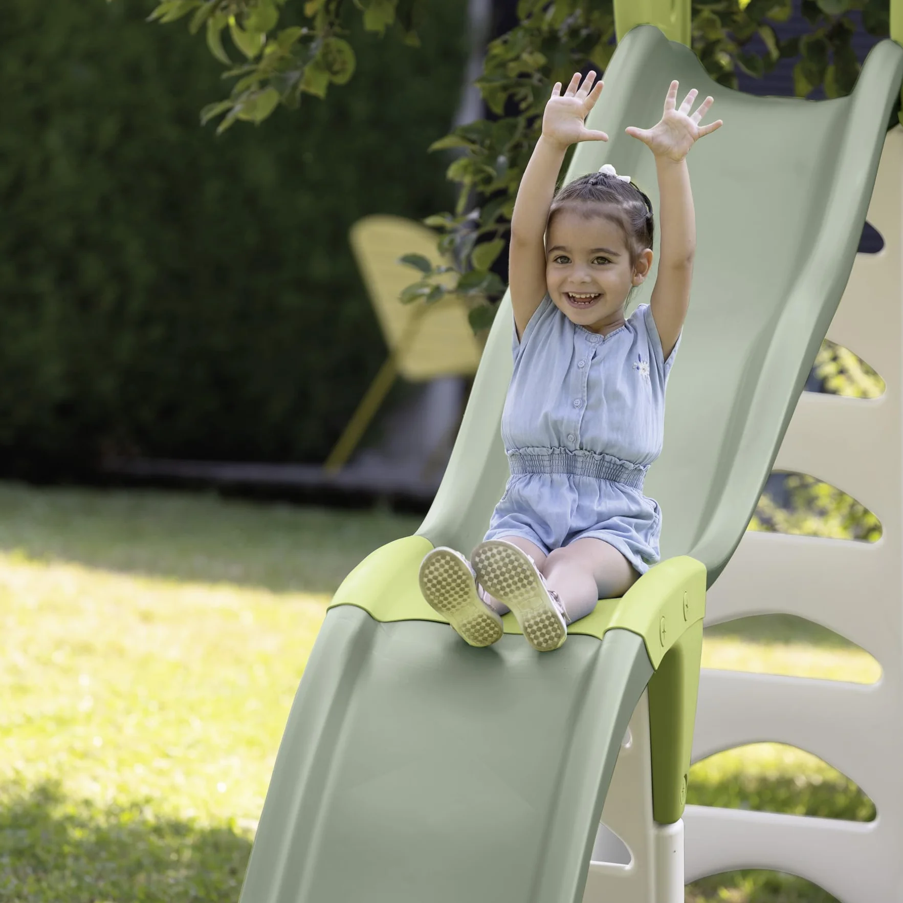 Smoby Life - Super Megagliss Slide - 2w1 Evolutionary Slide - Zjeżdżalnia od 170 do 360 cm - Drabinka z poręczami, stopnie antypoślizgowe - Materiał z recyklingu - Od 2 lat - Wyprodukowano we Francji