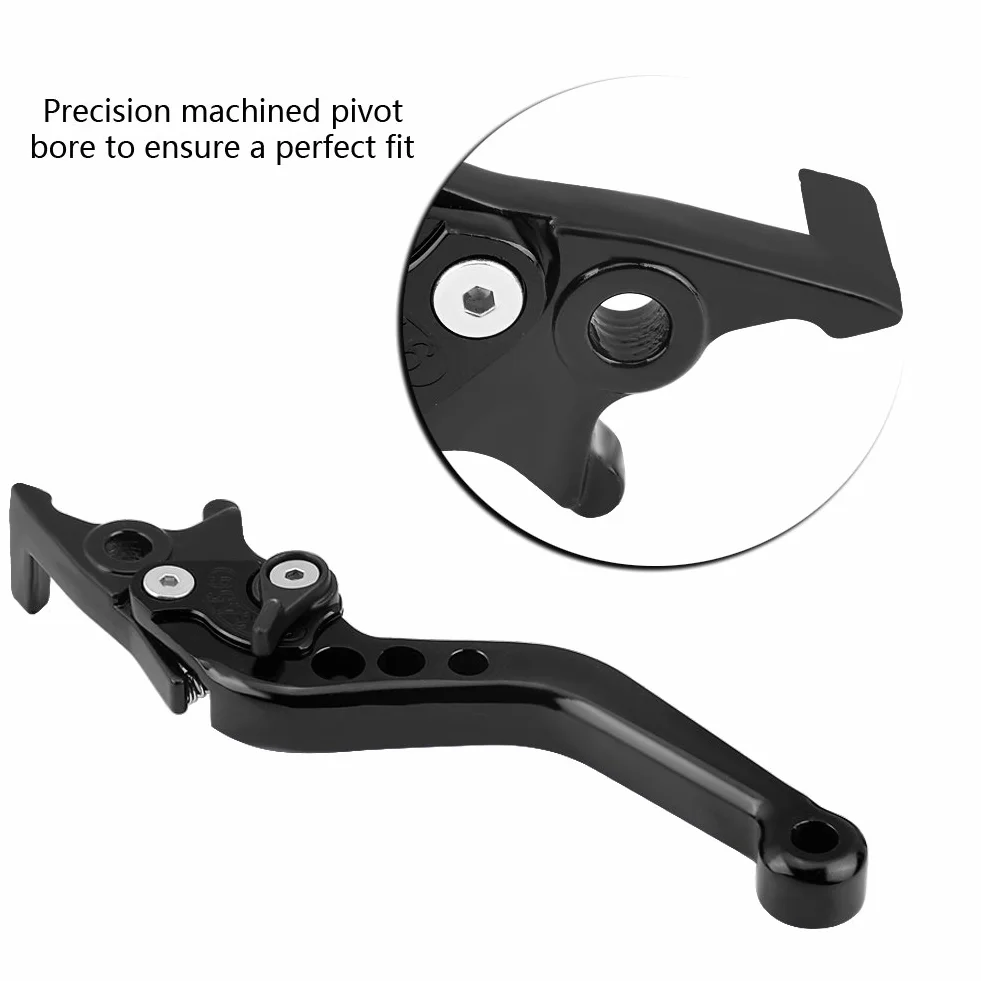 Dźwignie hamulca motocyklowego CNC ze stopu aluminium, podwójna dźwignia hamulca tarczowego i sprzęgła, czarna para