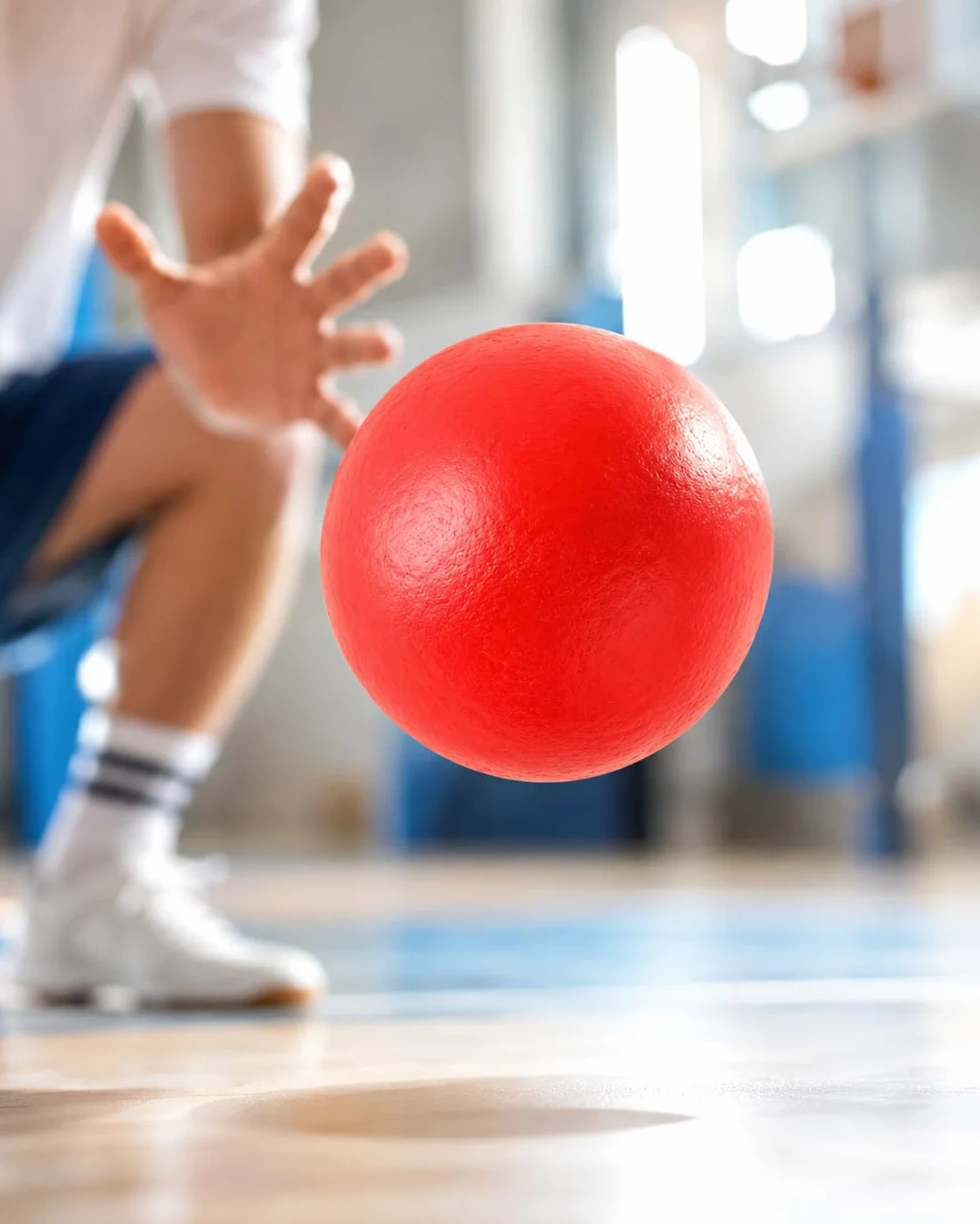 Volley - Piłka piankowa do gry ze skórą słonia, miękka piłka do rzucania, wytrzymała piłka softball z pianki PUR, do szkoły, klubu i na czas wolny, średnica 16 cm, 105 g, wysoka siła odbicia, czerwona