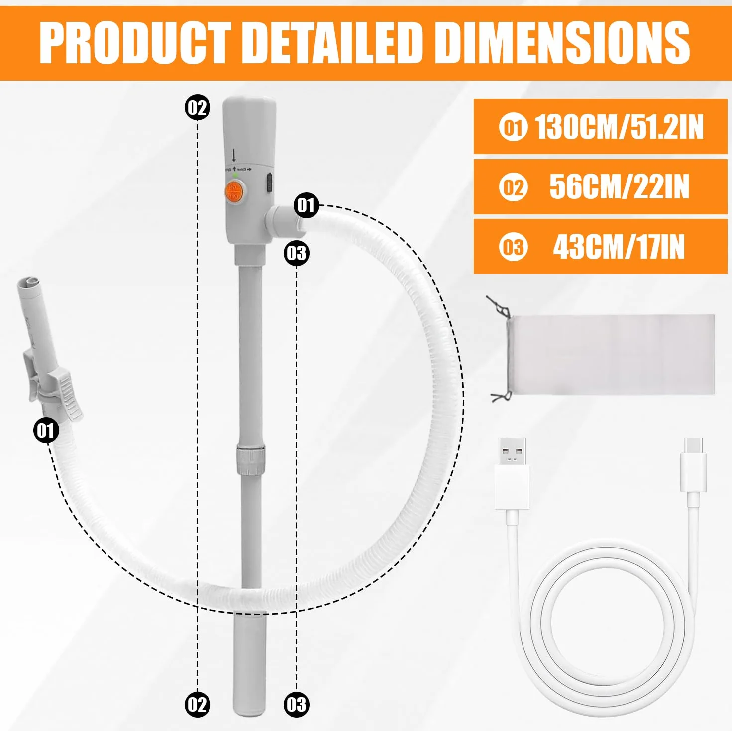 Pompa benzynowa do kanistra podwójne zasilanie USB-C AA 3,2 GPM automatyczne zatrzymanie