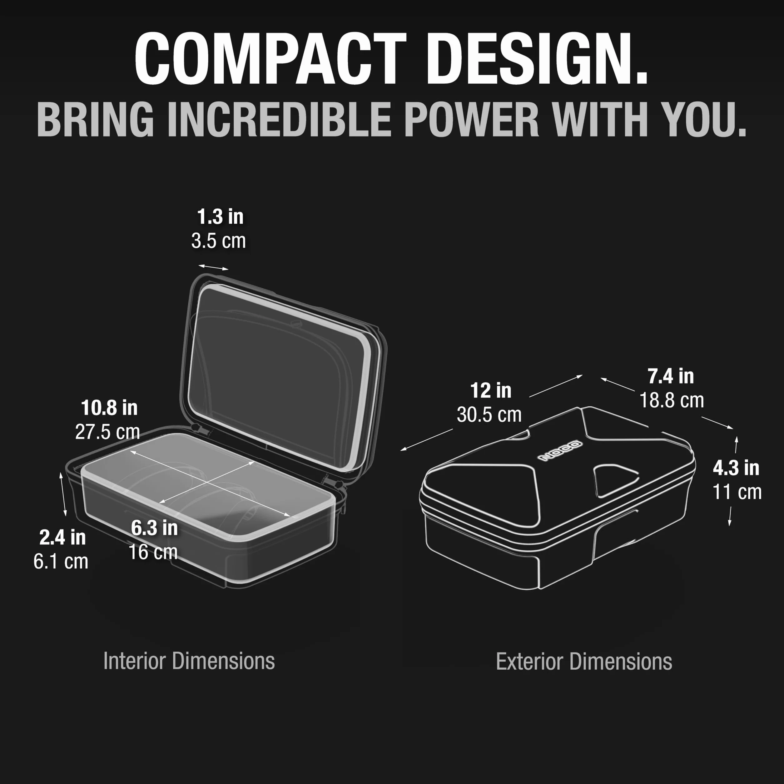 NOCO GC040 Uniwersalne etui ochronne z pianki EVA do inteligentnych ładowarek akumulatorowych GENIUS1, GENIUS2, GENIUS5 i GENIUS10
