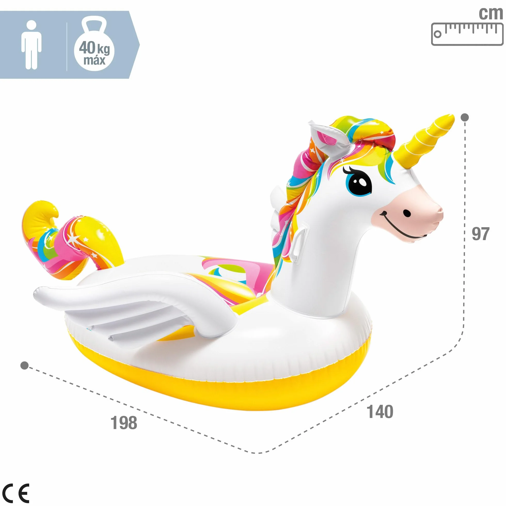 Intex - Inflateable Unicorn - 198x140x102 cm