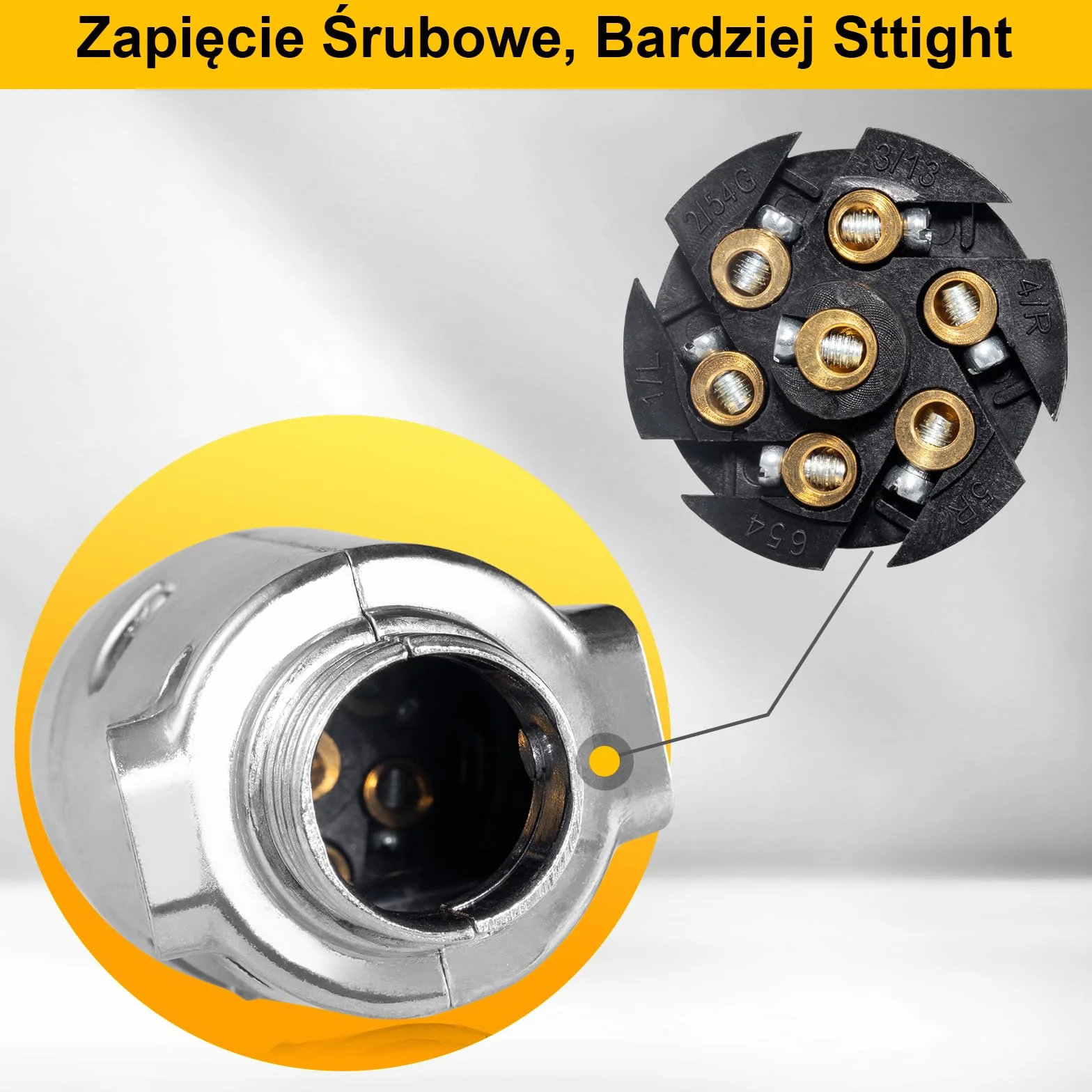 Spurtar 7-Pinowa Wtyczka Przyczepy 12V, Adapter Przyczepy Aluminiowy