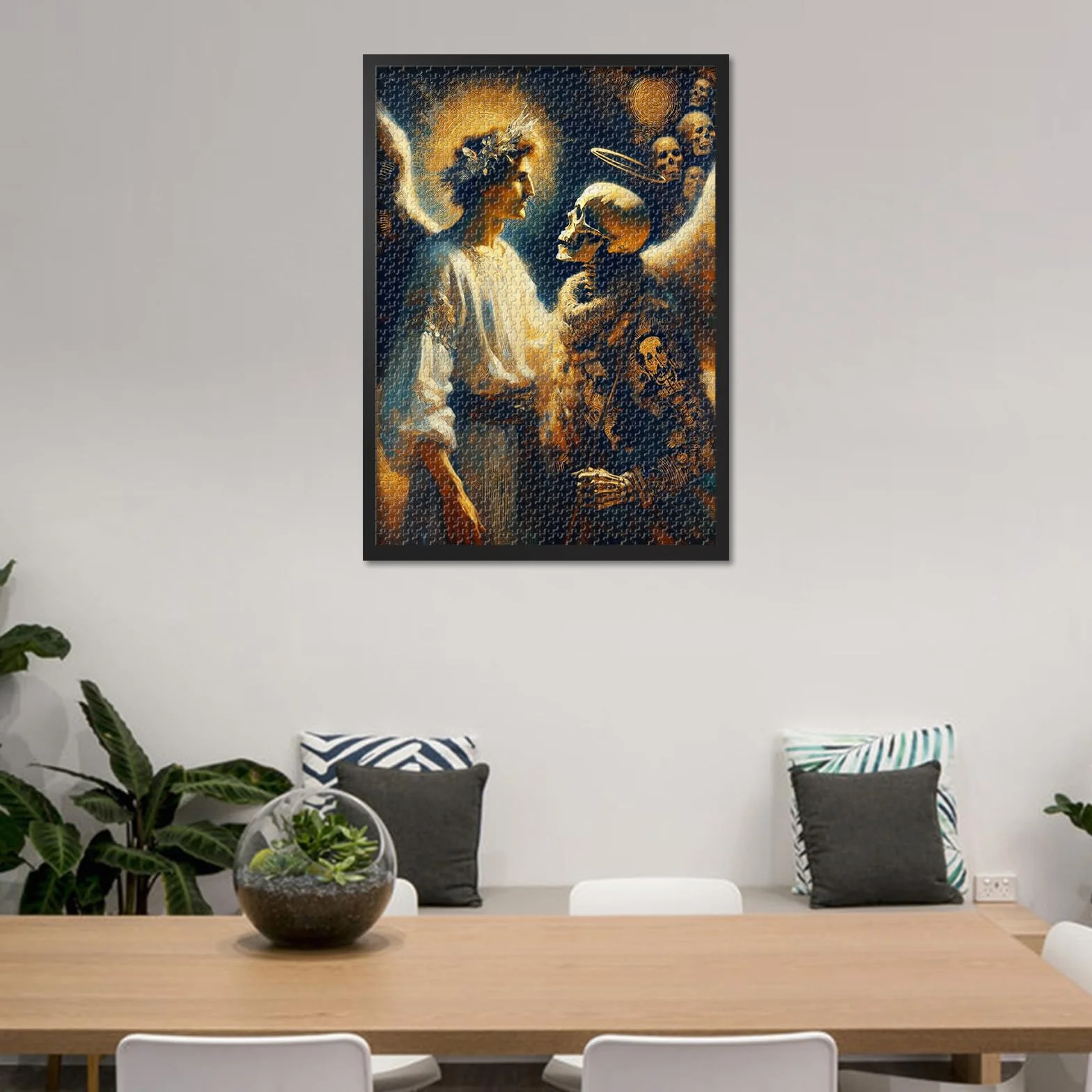 Puzzle dla dorosłych Anioły i głowy, 1000 sztuk, puzzle dla dorosłych i życia i śmierci, puzzle dla dorosłych, puzzle szkieletowe lub zabawki dla starszych przyjaciół, 50 x 70 cm