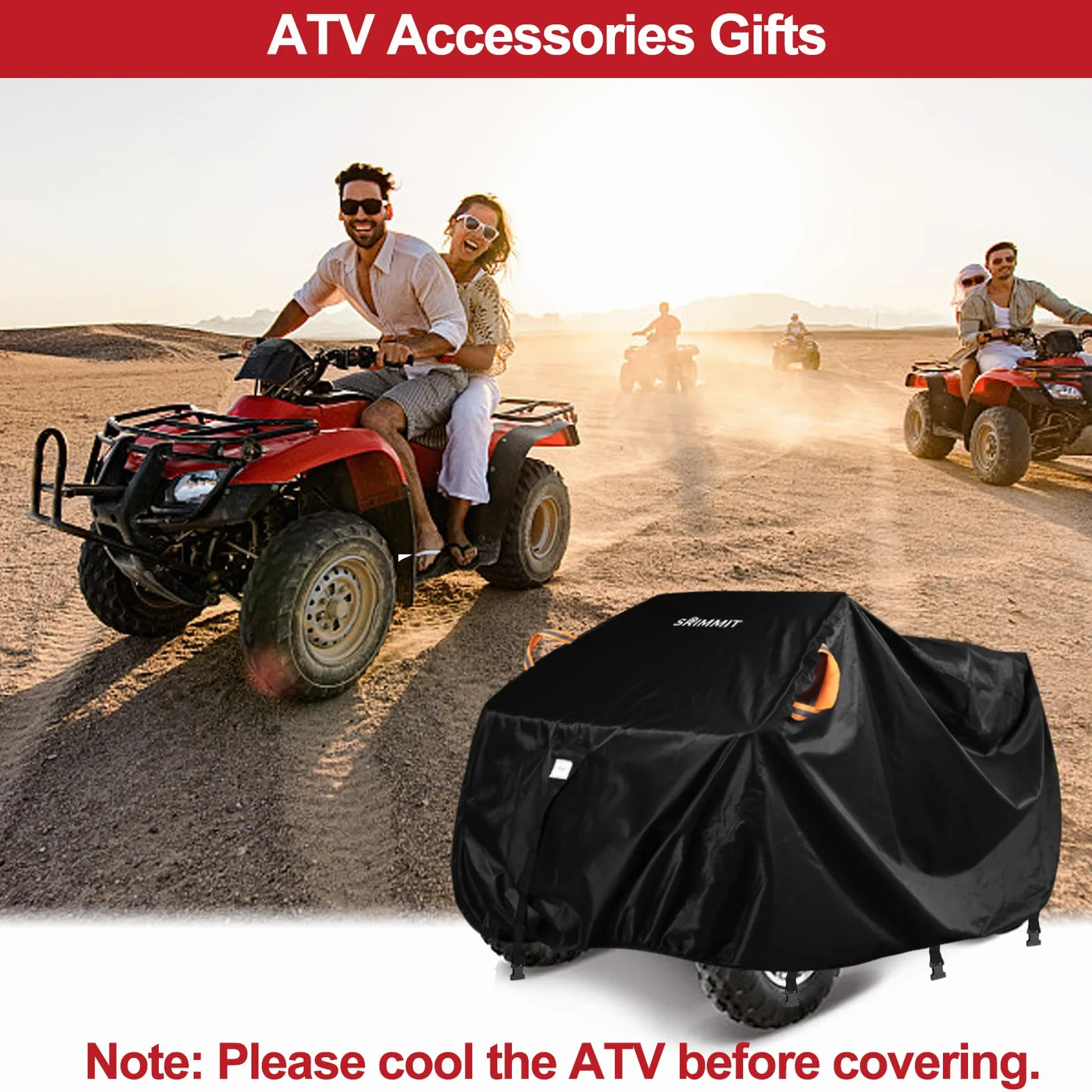 Ulepszona osłona ATV, wytrzymała osłona na 4 koła, wodoodporna, na zewnątrz, na quada, na każdą pogodę, pasuje do Kawasaki, Honda,Polaris,Yamaha, arktycznego kota i innych akcesoriów do（256X109X119CM）