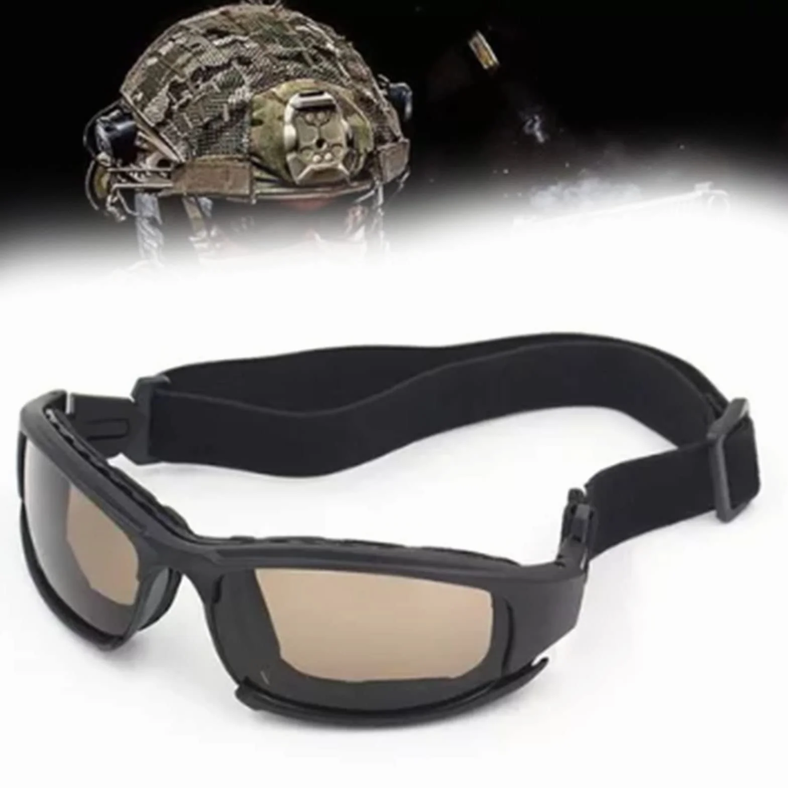 Shanrya Okulary motocyklowe, okulary przeciwsłoneczne odporne na uderzenia, promieniowanie UV, wiatroszczelne, do jazdy na rowerze