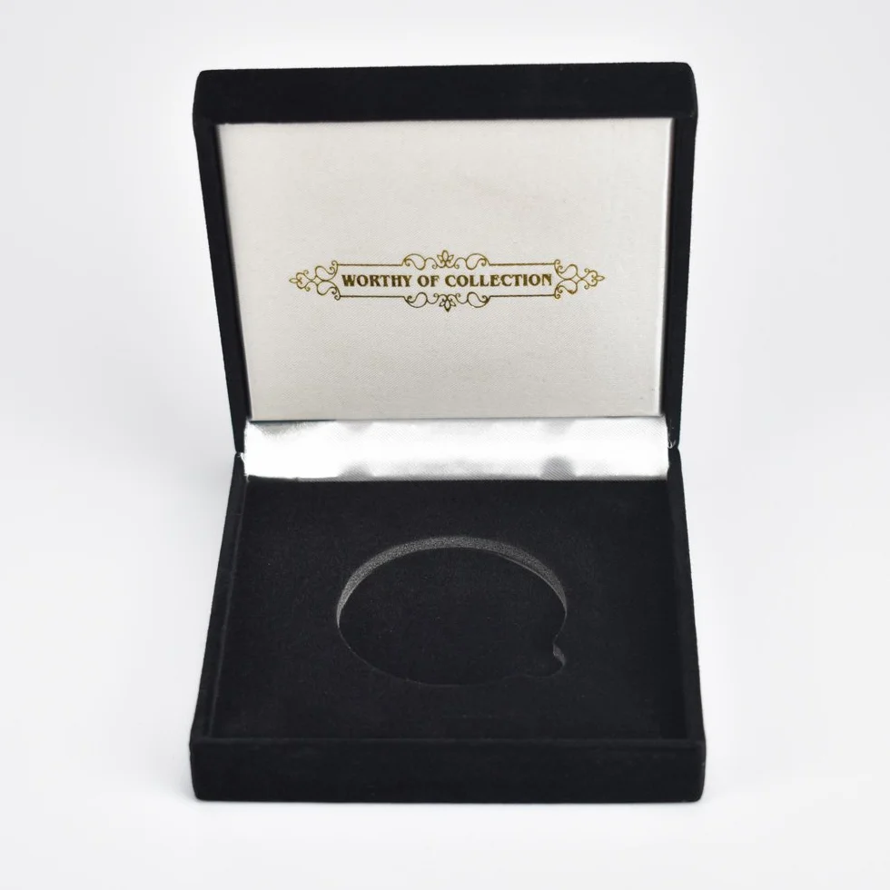Fizyczna Złota Moneta Bitcoin Kolekcjonerska [z powłoką z 24-karatowego prawdziwego złota] wraz z eleganckim aksamitnym etui na monety (złoto)