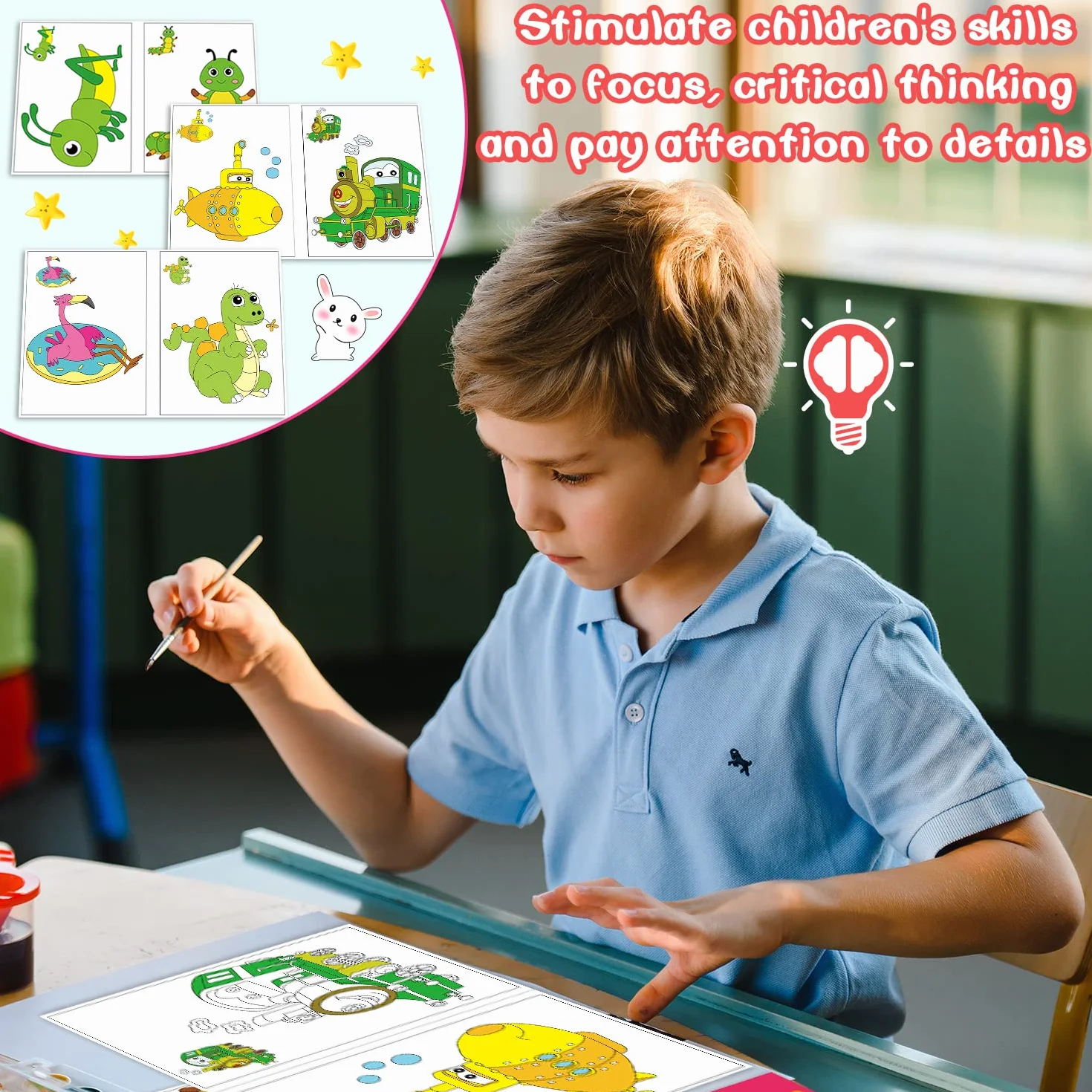 Kolorowanki dla dzieci w wieku 2-4 lat, 4-8, małe książki aktywności, upominki na przyjęcia dla dzieci w wieku 4-8 lat, kolorowanki dla dzieci, aktywność w podróży do samochodu, samolotu, niezbędne