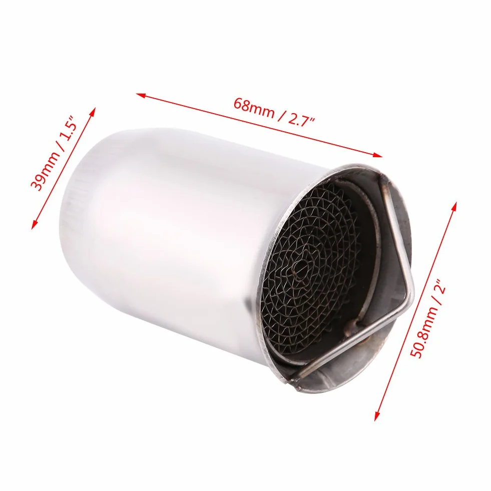 Exhaust Baffle-51 mm Db Killer rura wydechowa Db Killer, uniwersalna rura wydechowa do motocykla, ze stali nierdzewnej, zdejmowana, redukcja szumów (styl 4)