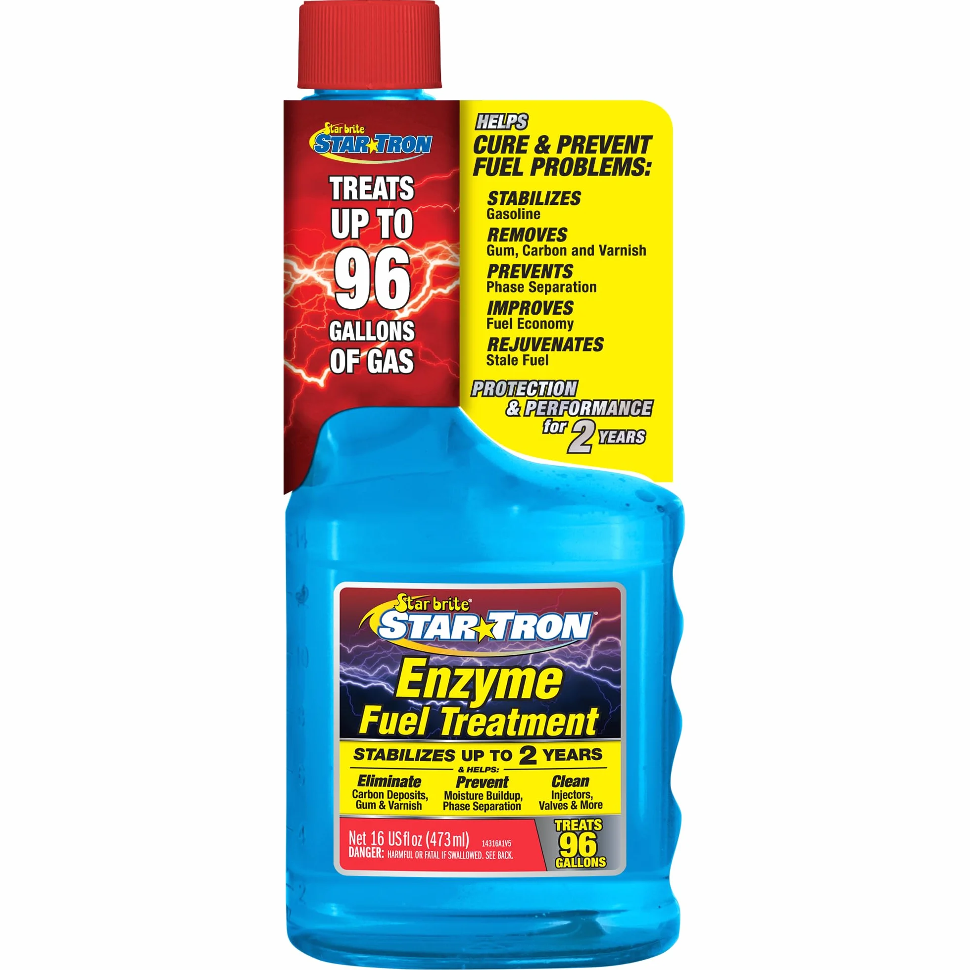 STAR BRITE Star Tron Enzyme Fuel Treatment Small Engine Formula 16 Fl Oz Treats 96 Gals Gas Additive