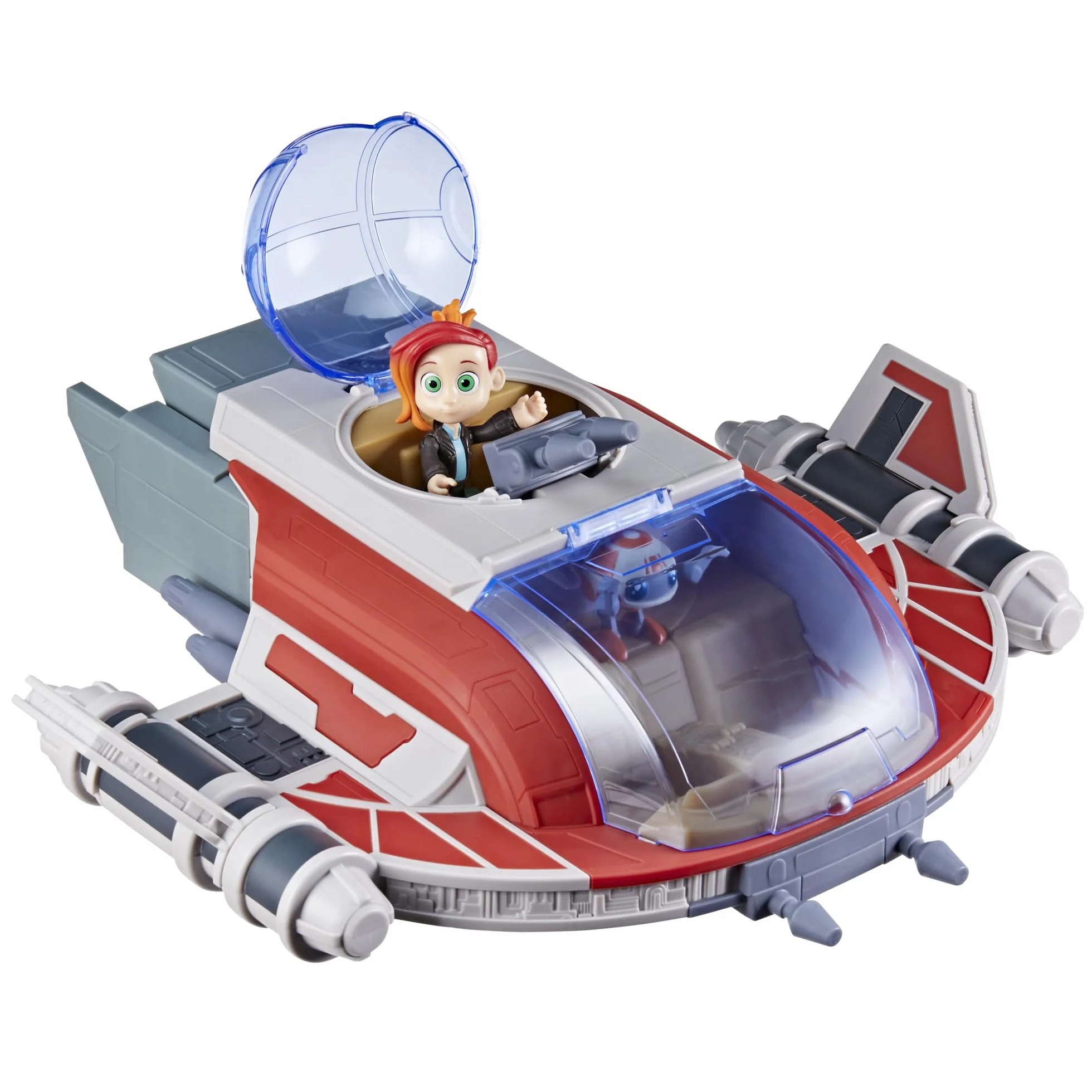 Star Wars Hasbro The Crimson Firehawk statek 43 cm z 2 figurkami, zabawka dla chłopców i dziewcząt