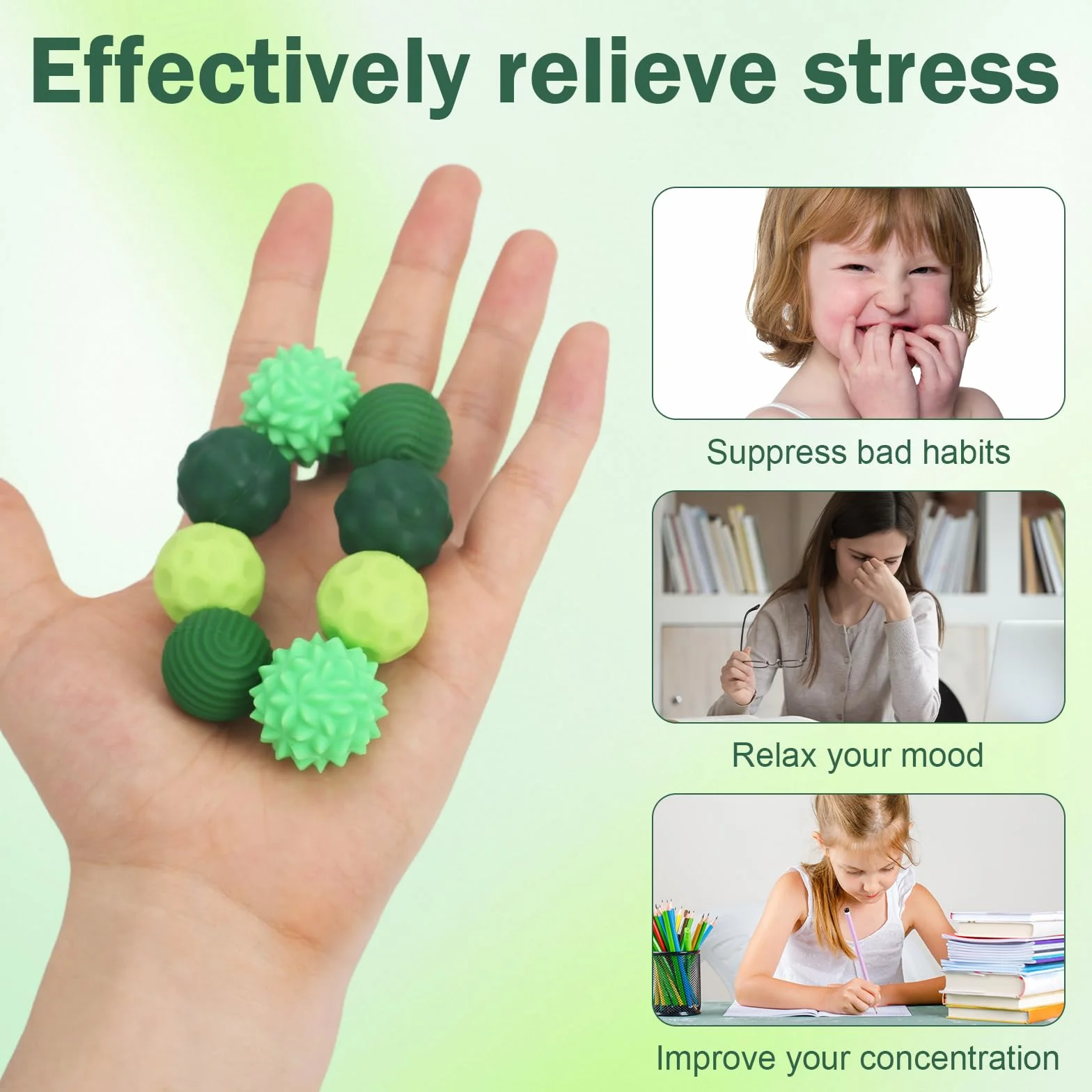 Realjoy Magnetyczna zabawka fidget, 8 sztuk, z kulkami magnetycznymi, antystresowa zabawka dla dzieci i dorosłych