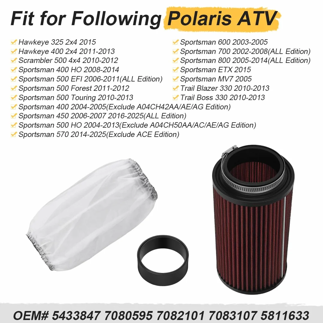 Gaźnik wewnętrzny i filtr powietrza z mankietem do Polaris 325 400 Scrambler 500 Trail Blazer 330 2002-2013