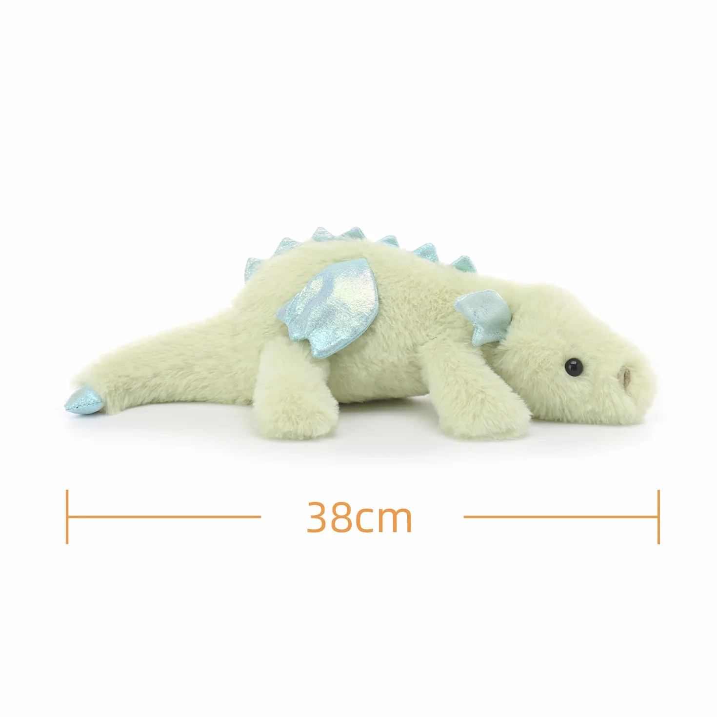 Apricot Lamb Pluszowa zabawka smok, 38 cm, pluszowa zabawka dla dzieci i niemowląt, puszysta pluszowa zabawka do zabawy, kolekcjonowania i przytulania, przytulanka zielony smok