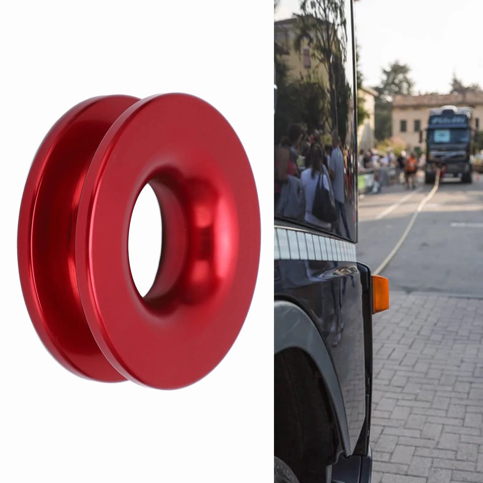 Aluminiowy Pierścień Odzyskiwania Wciągarki 41000lbs 7/16" 1/2" 3/16" 1/4" 3/8" Czerwony