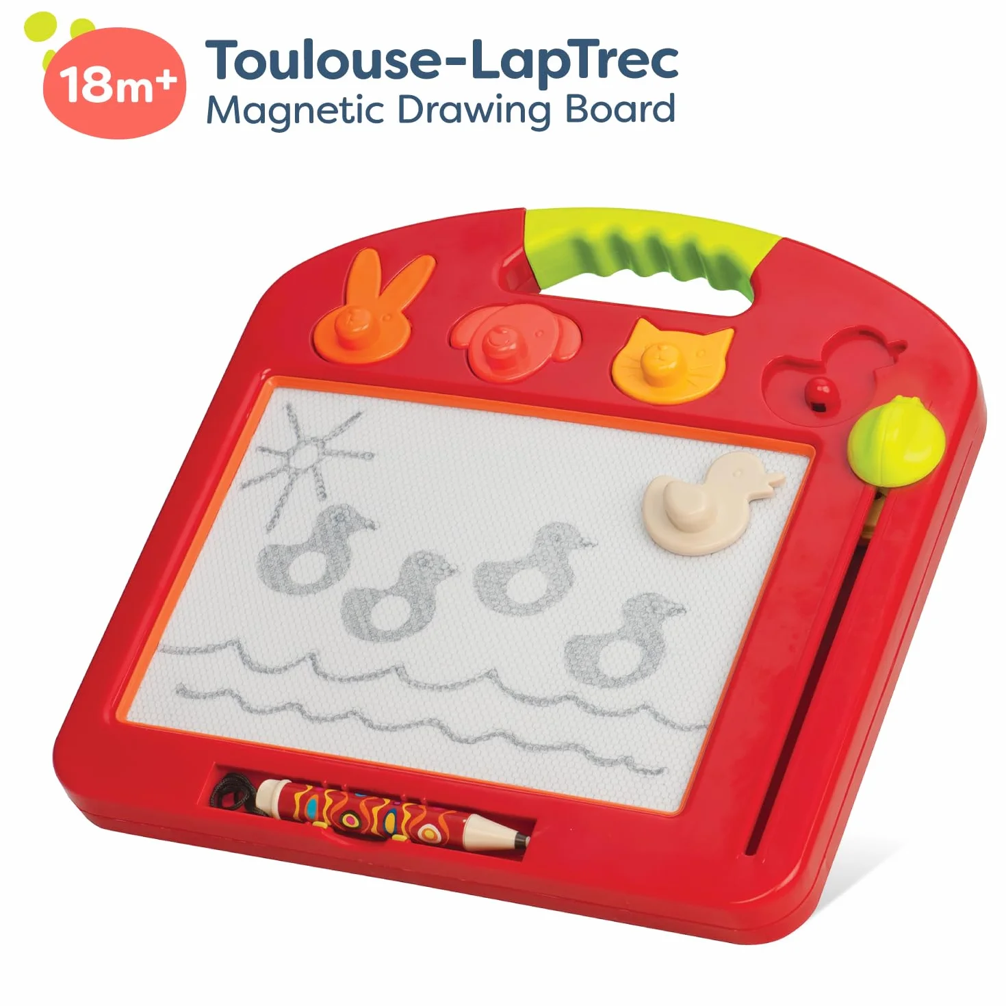 B. Toys Touluse Laptrec Tablica Kreślarska, Czerwony/Biały, 31 x 31 cm