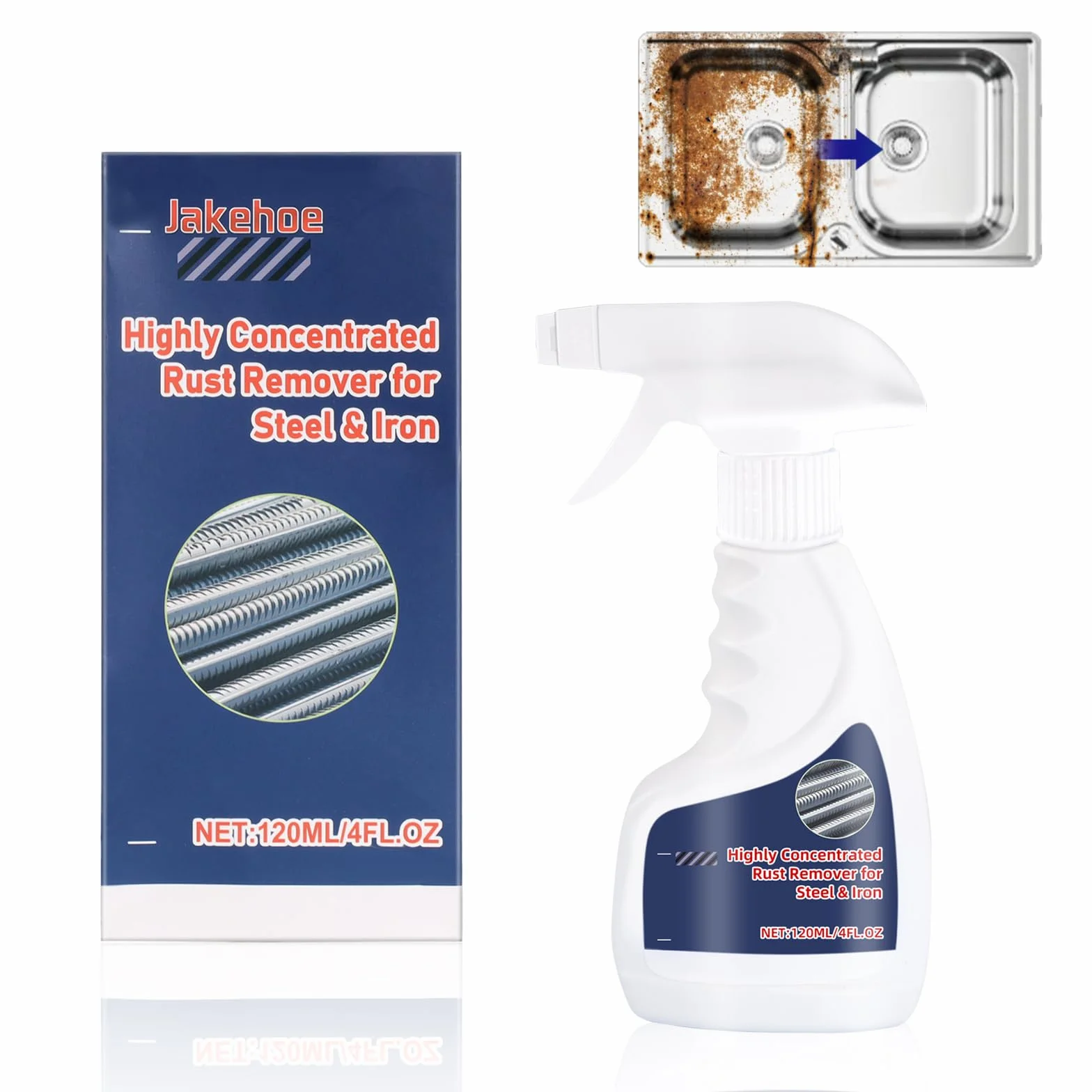 Środek do usuwania rdzy, 120 ml, mocny środek do usuwania rdzy, wydajny środek do usuwania rdzy z metalu, wielofunkcyjny środek do usuwania rdzy do samochodu, narzędzi metalowych, powierzchni