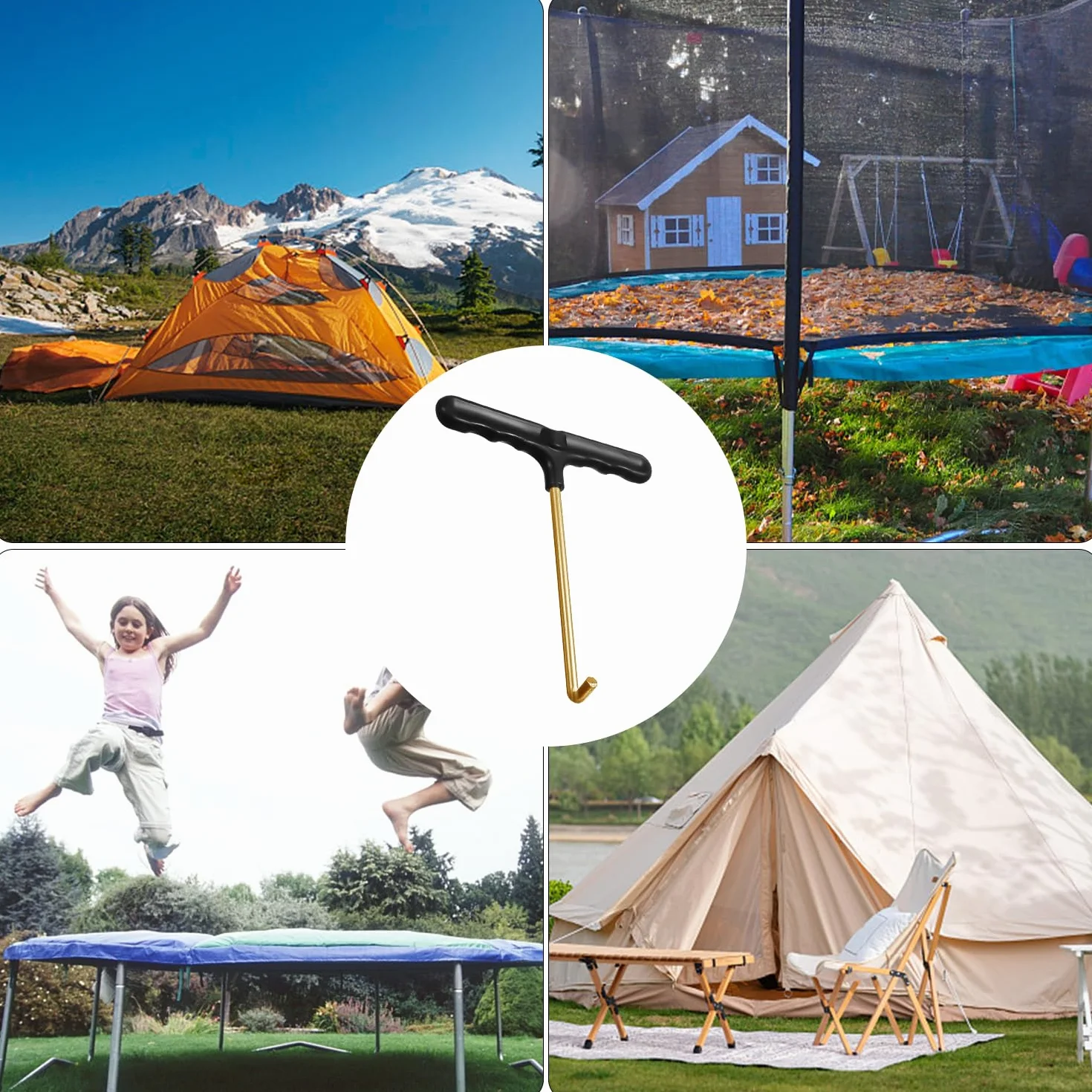 2 sztuki części zamiennych do trampoliny, napinacz sprężyny, hak bezpieczeństwa trampoliny, drążek zapasowy do trampoliny, akcesoria sprężynowe T, hak sprężynowy T