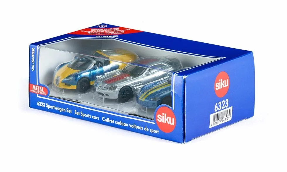 Siku S6323, Super, Set Podarunkowy, Auta Sportowe S6323
