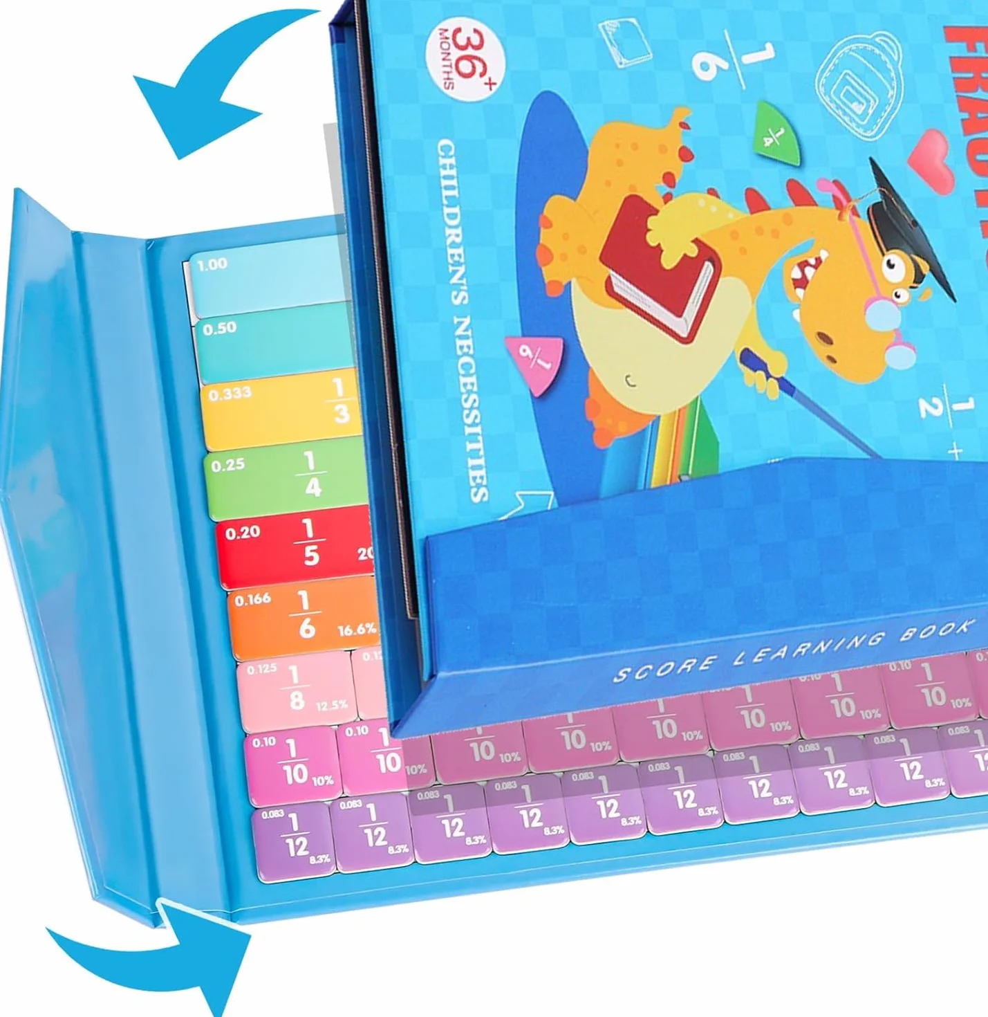 Math Toy Fraction, gra z liczeniami łamania, matematyka, zabawka edukacyjna, arytmetyczna zabawka do nauki, zabawka motoryczna, zabawka matematyczna, płytki i koła frakcyjne