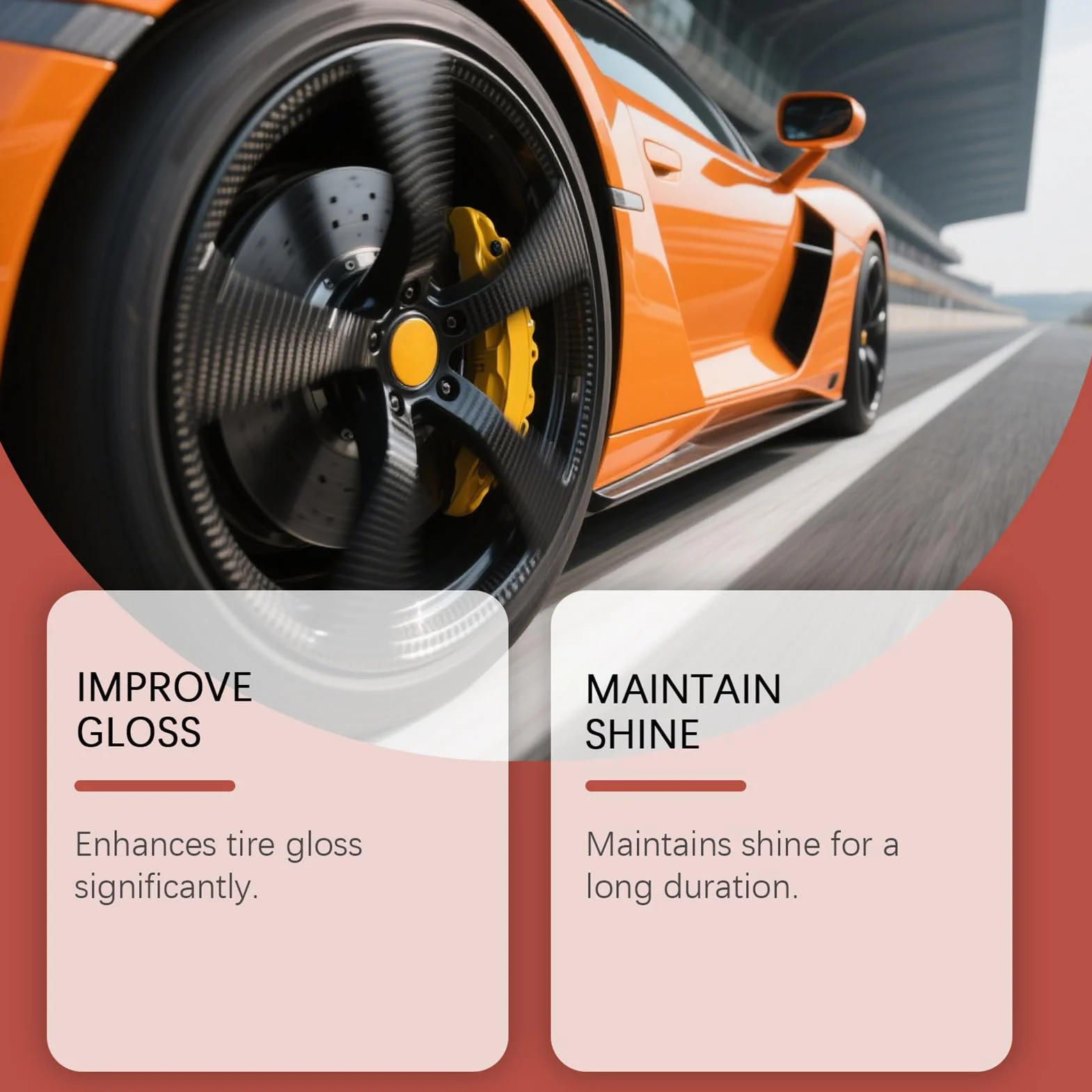 Tire Shine Spray - 120ml Rim Restorer Agent, High Gloss Wheel Cleaner | Deep Black Finish Effect, Long-Lasting Protective Coating Function, Car Care Accessory, Ideal for Vehicle, Garage, 7.3x17cm