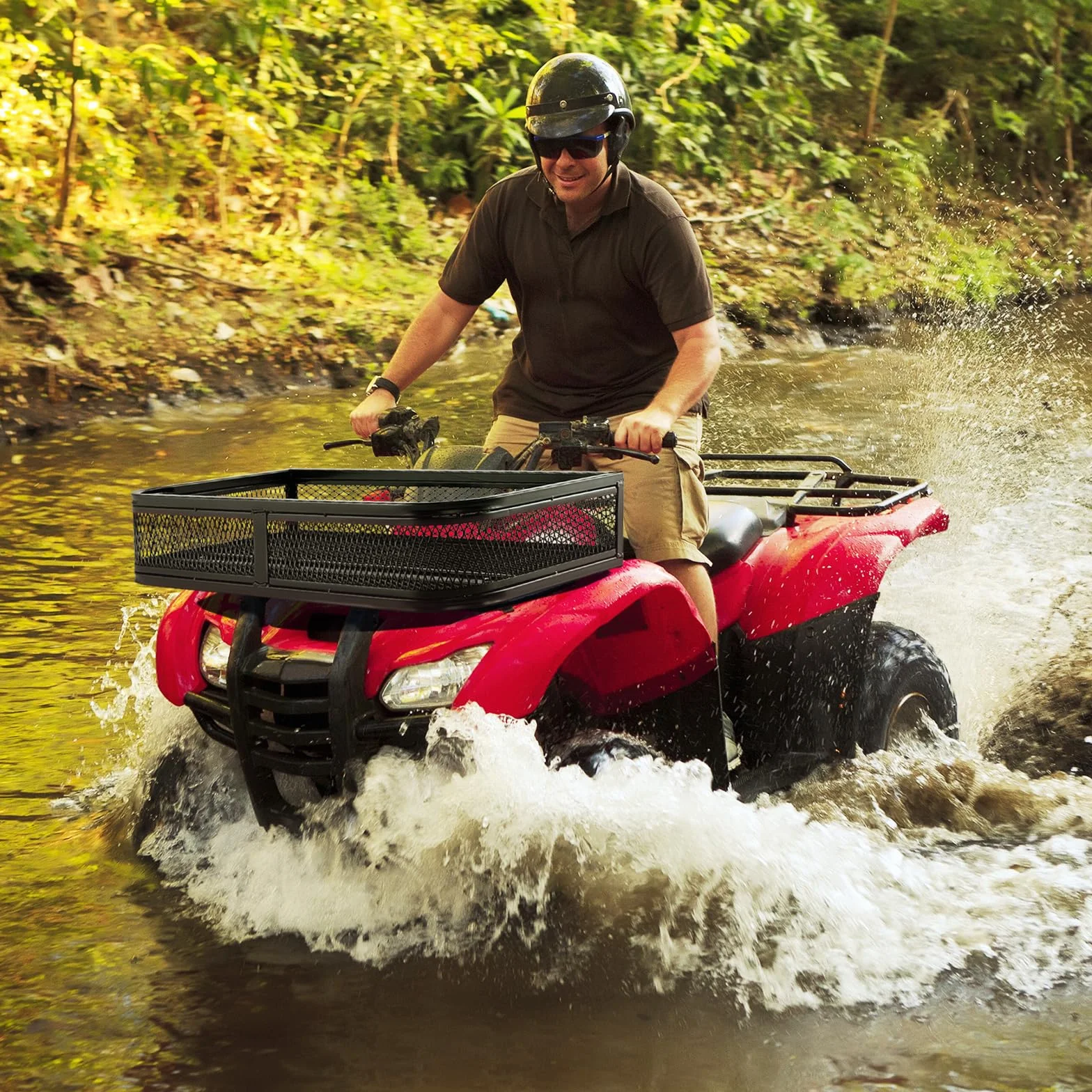 COSTWAY ATV, kosz na bagażnik przedni, kosz na bagażnik, ATV/UTV, przechowywanie akcesoriów, 92 x 44 x 16,5 cm