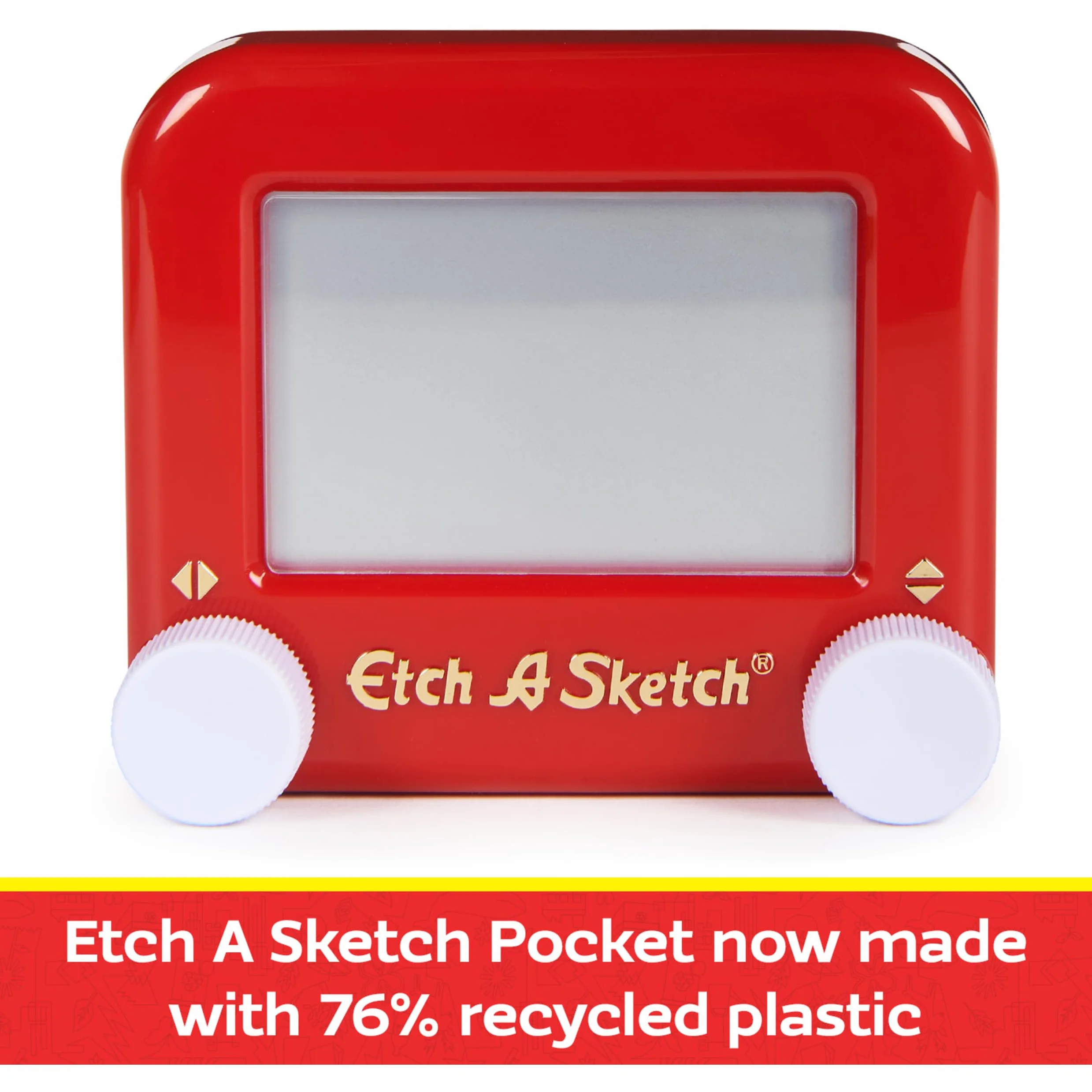 Etch A Sketch - wersja z recyklingu - Twórz niekończące się rysunki za pomocą tego magicznego ekranu - Format podróży do zabrania wszędzie - Zabawka dla dzieci 3 lata i więcej - Kreatywna zabawka do