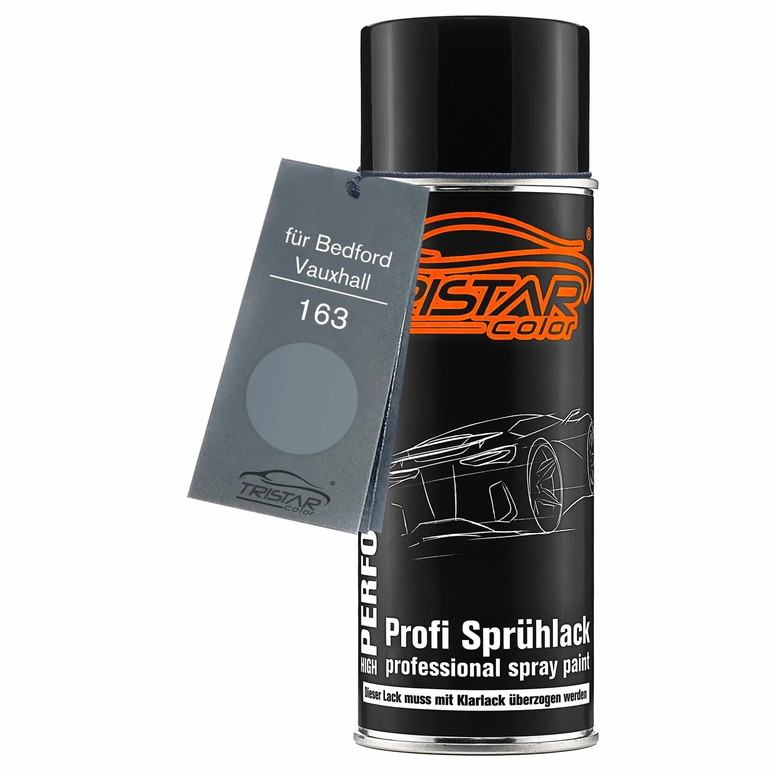 TRISTARcolor Lakier samochodowy Puszka z aerozolem dla Bedford/Vauxhall 163 Silver Lightning Metallic Puszka z aerozolem bazowym 400ml