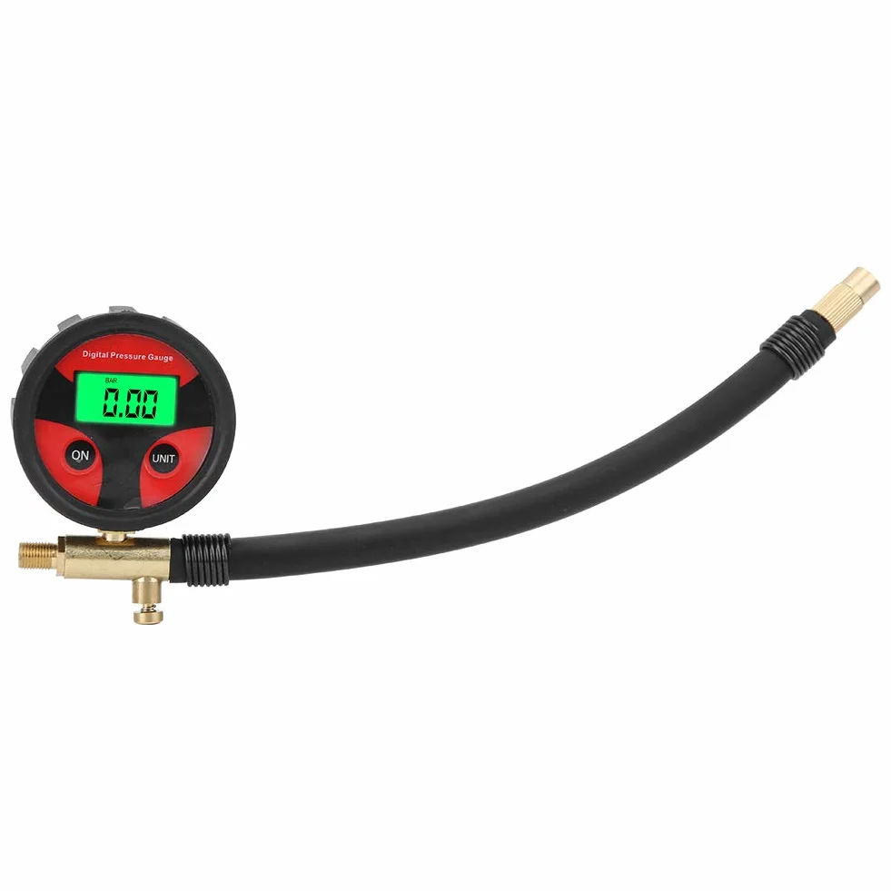 Fydun Wskaźnik ciśnienia w oponach 0-200PSI Car Multi-Fonction LCD Cyfrowy miernik ciśnienia powietrza w oponach Tester miernika