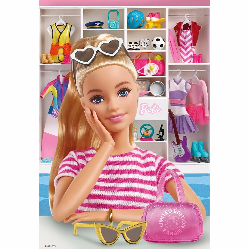 Trefl - Barbie, Poznaj Barbie - Puzzle 100 Elementów - Różowe Puzzle z Najpopularniejszą Lalką na Świecie, Kreatywna Rozrywka, Zabawa dla Dzieci od 5 lat