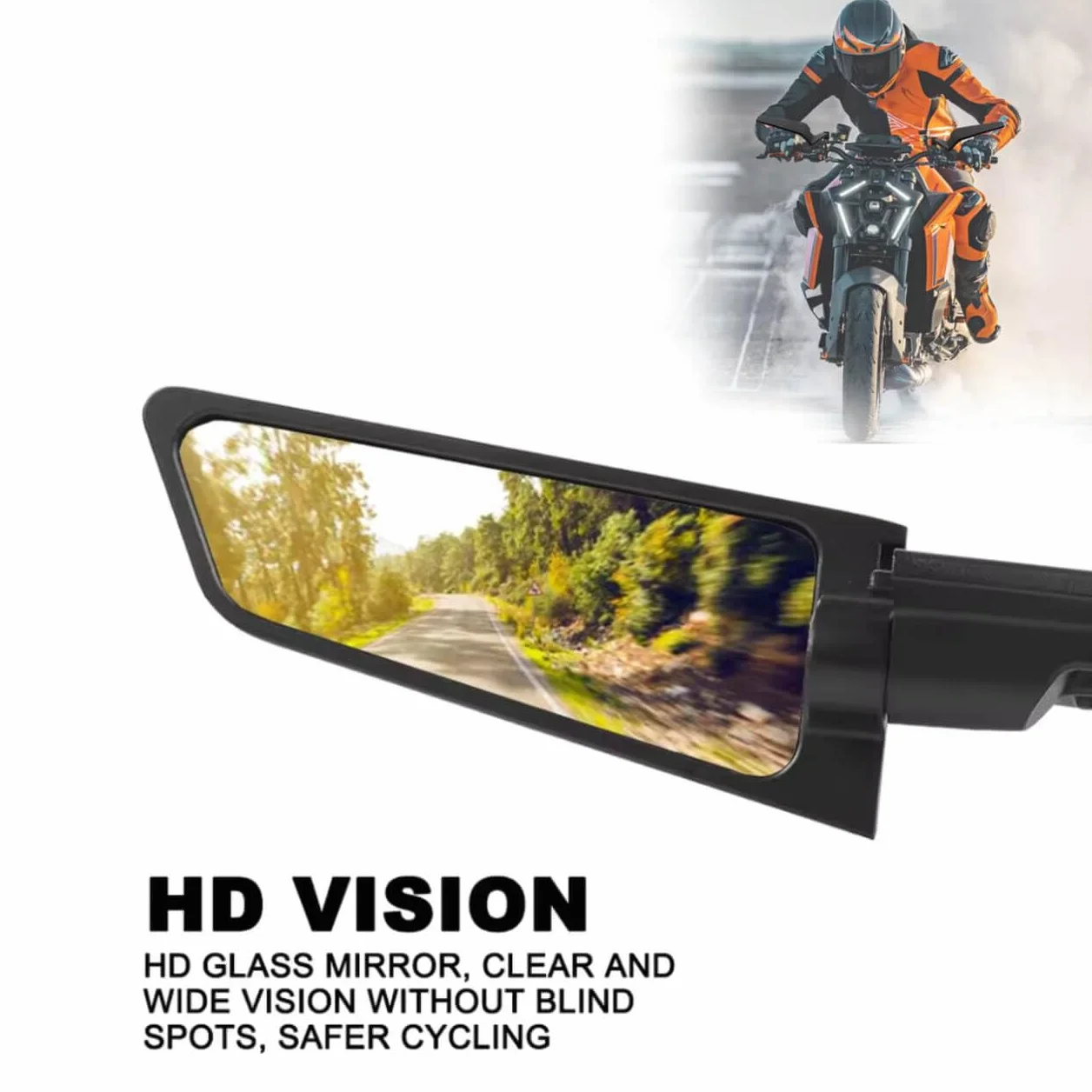 Uniwersalne regulowane lusterka wsteczne motocyklowe Stealth Wind do Z650 Z900 Z1000 Duke 390 790 1290 MT07 MT09