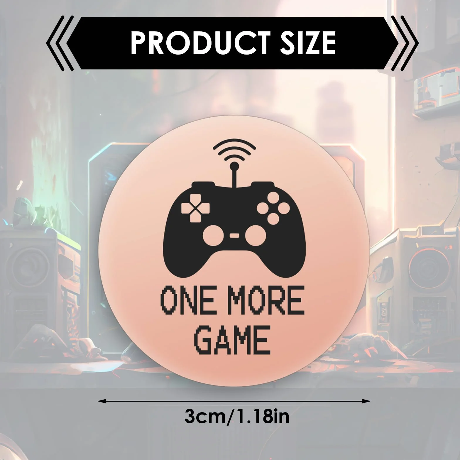 Amabro Zabawna moneta decyzji, Destiny Flip Coins prezenty dwustronne ONE MORE GAME TIME FOR BED Token ze skórzanym brelokiem dla chłopców dziewcząt chłopaka dziewczyny urodziny śmieszne gry miłośnik