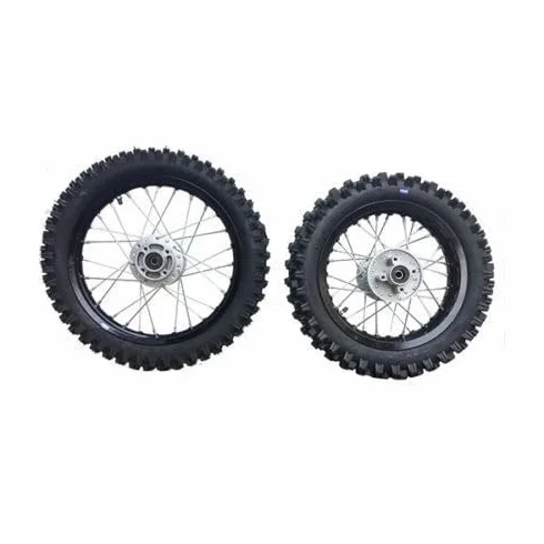 Dirt Bike Cross Pit Bike aluminiowe felgi zestaw anodowanych 14" / 17" czarne